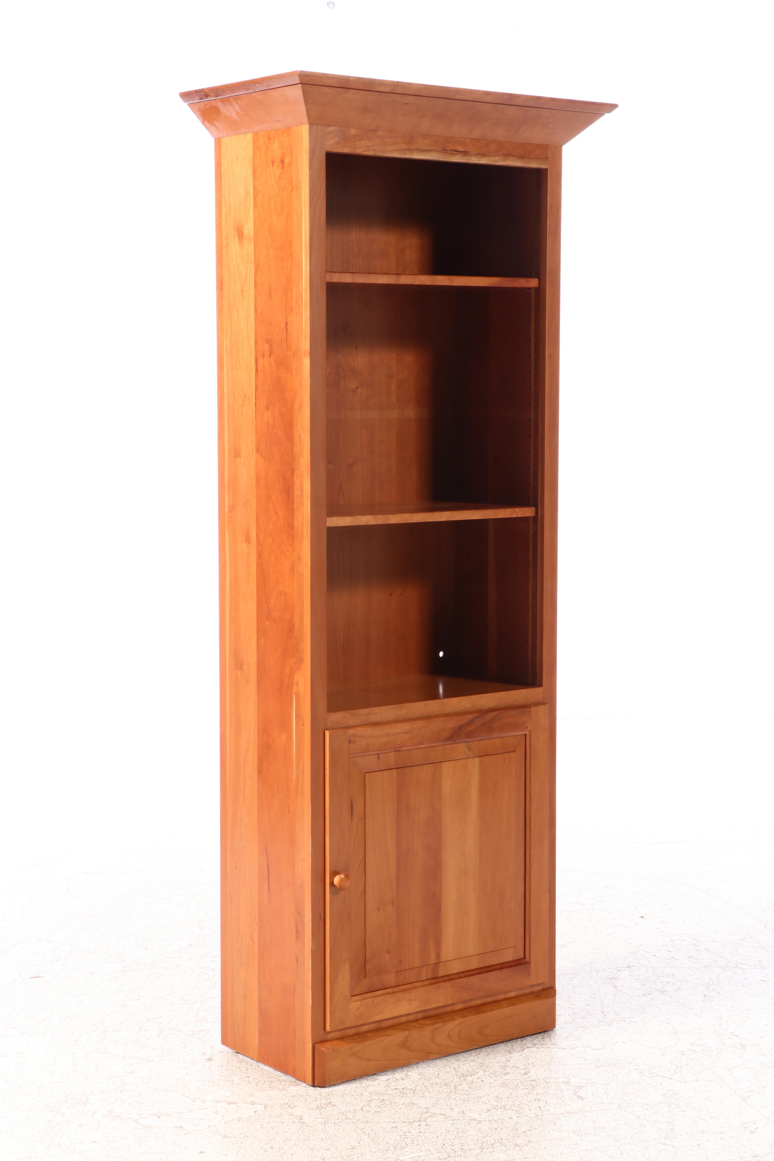 Two American Primitive Style Cherrywood Bookcases EBTH