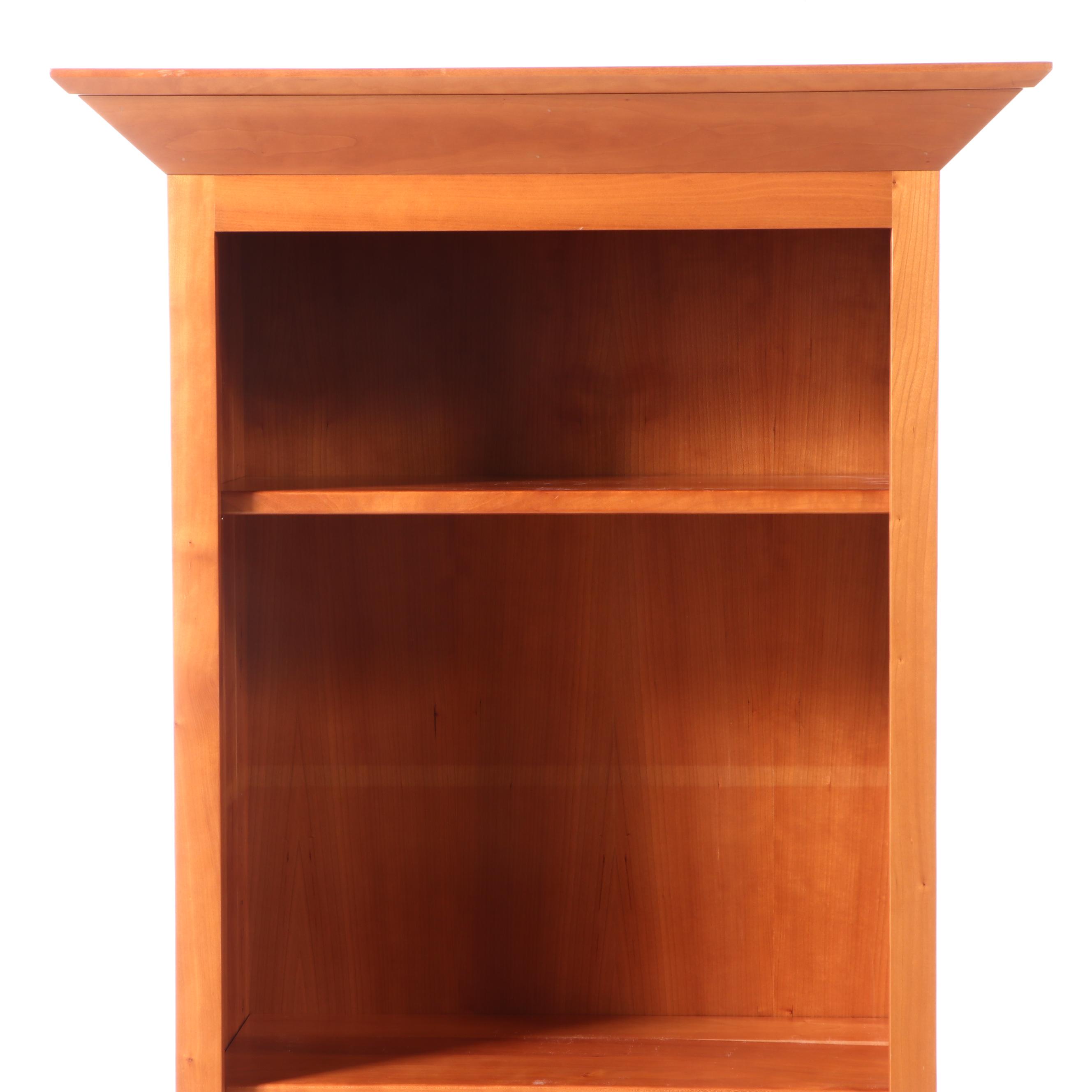 Two American Primitive Style Cherrywood Bookcases