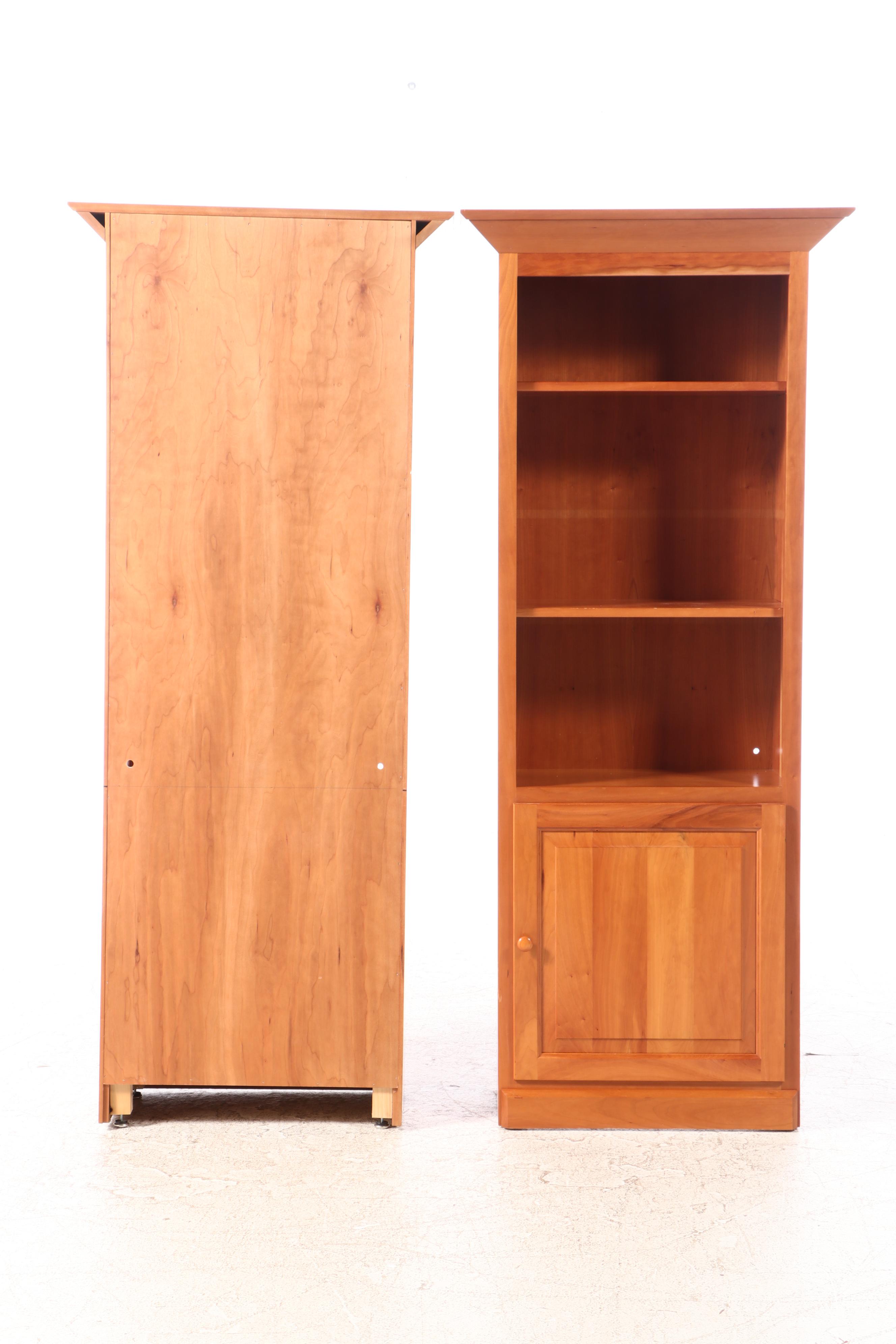 Two American Primitive Style Cherrywood Bookcases