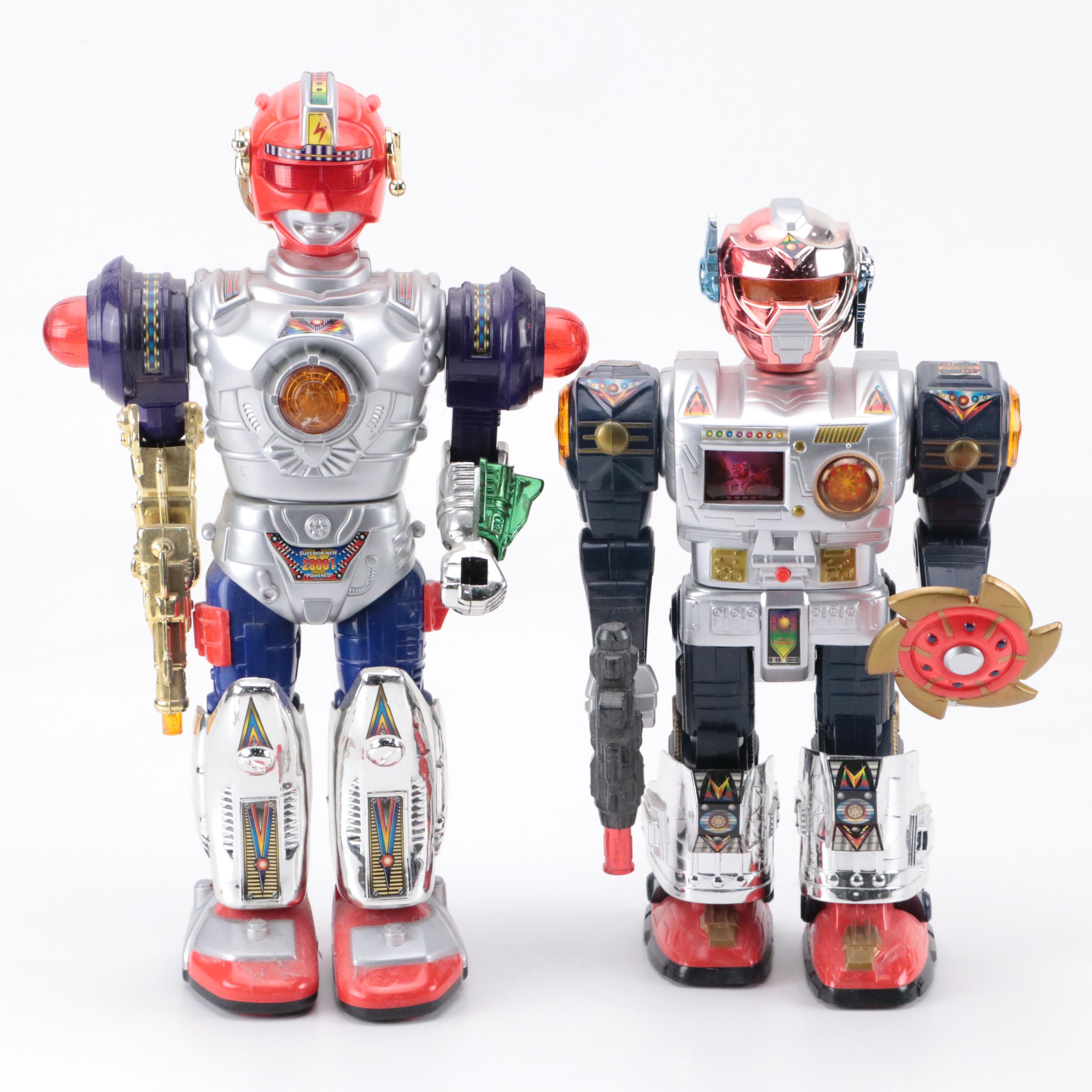 Super Interstellar Terminator and Superior New 28001 Action Robot Toys, Vintage
