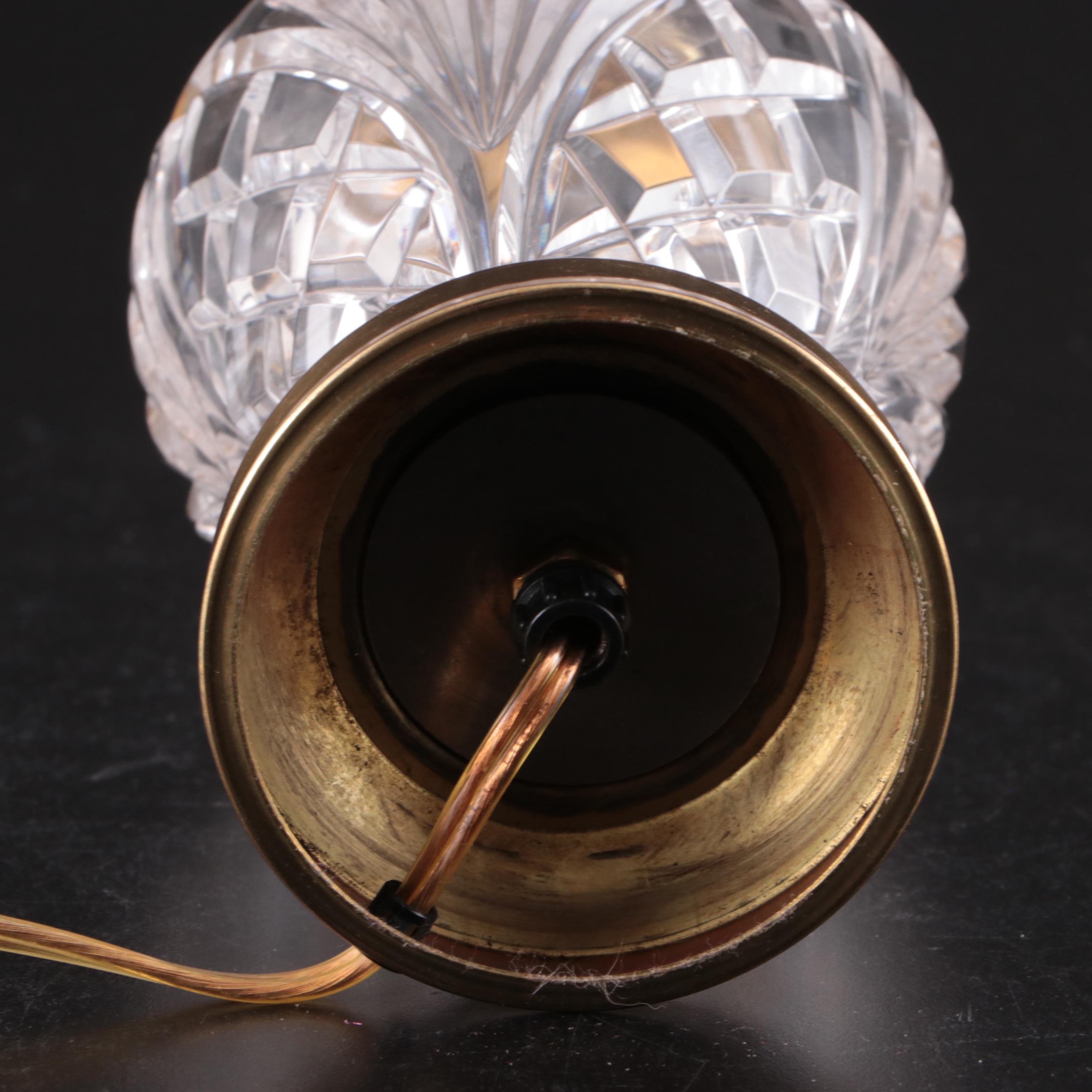 Waterford Crystal "Kilkenny" Table Lamp with Other Crystal Decanter and