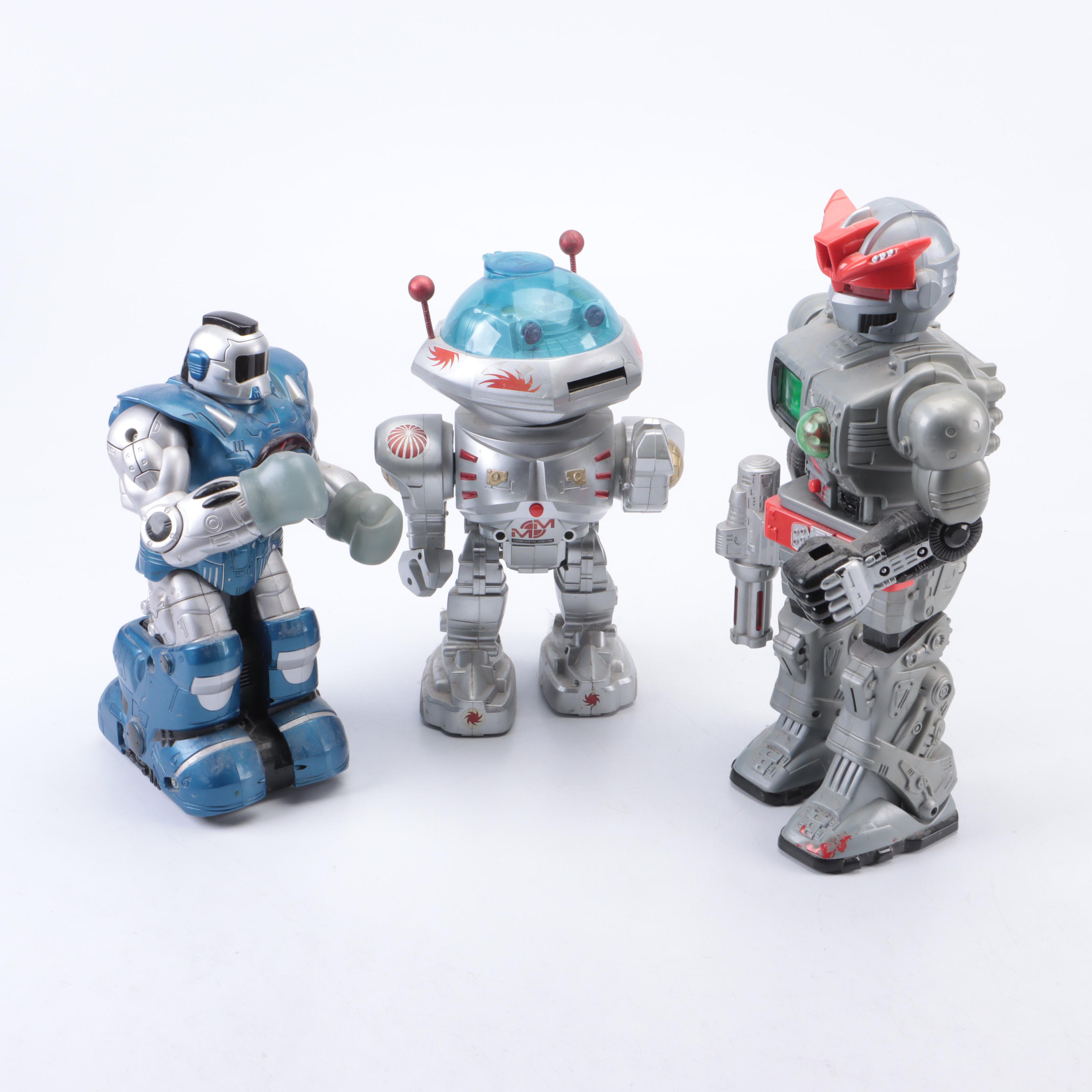 Mighty Mike Action Robot with Wang Kwong and HapP Kid Toy Robots, Vintage EBTH