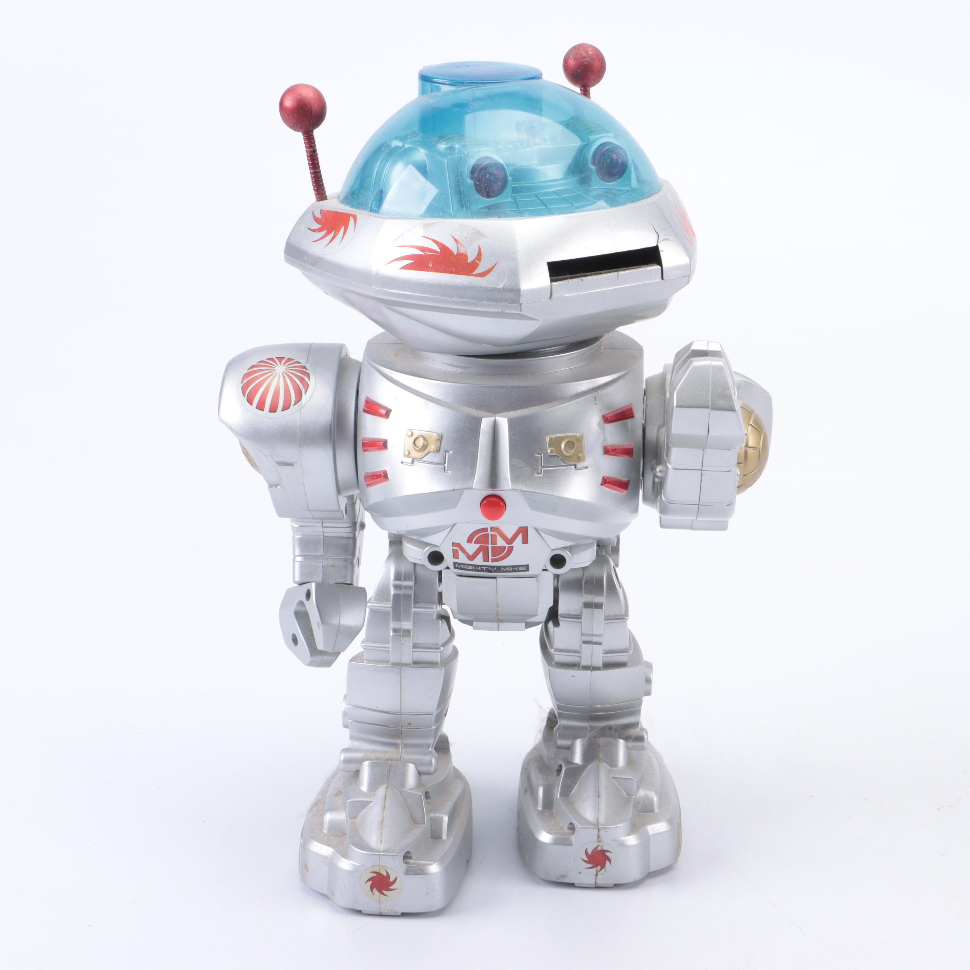 Mighty Mike Action Robot with Wang Kwong and Hap-P Kid Toy Robots, Vintage