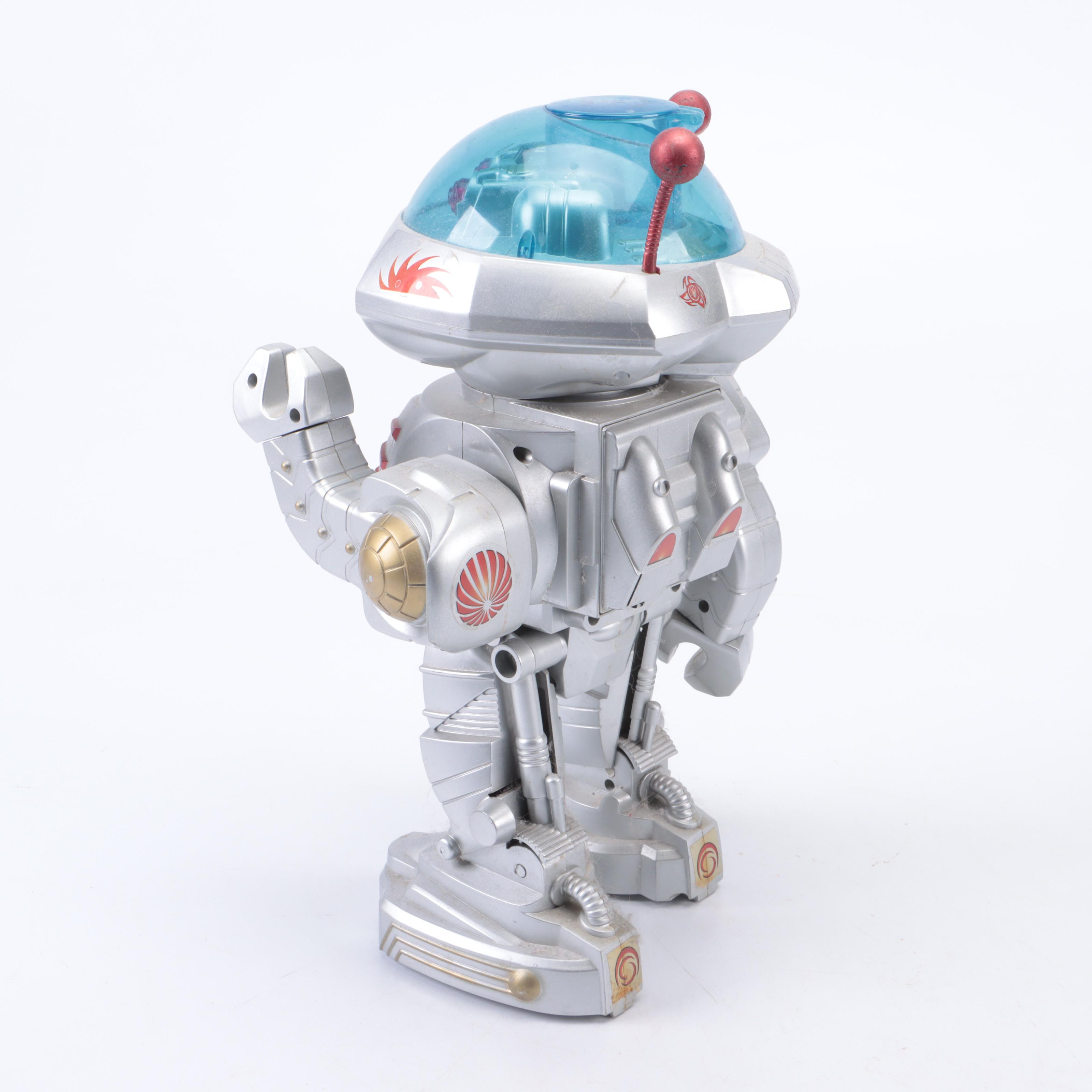 Mighty Mike Action Robot with Wang Kwong and Hap-P Kid Toy Robots, Vintage