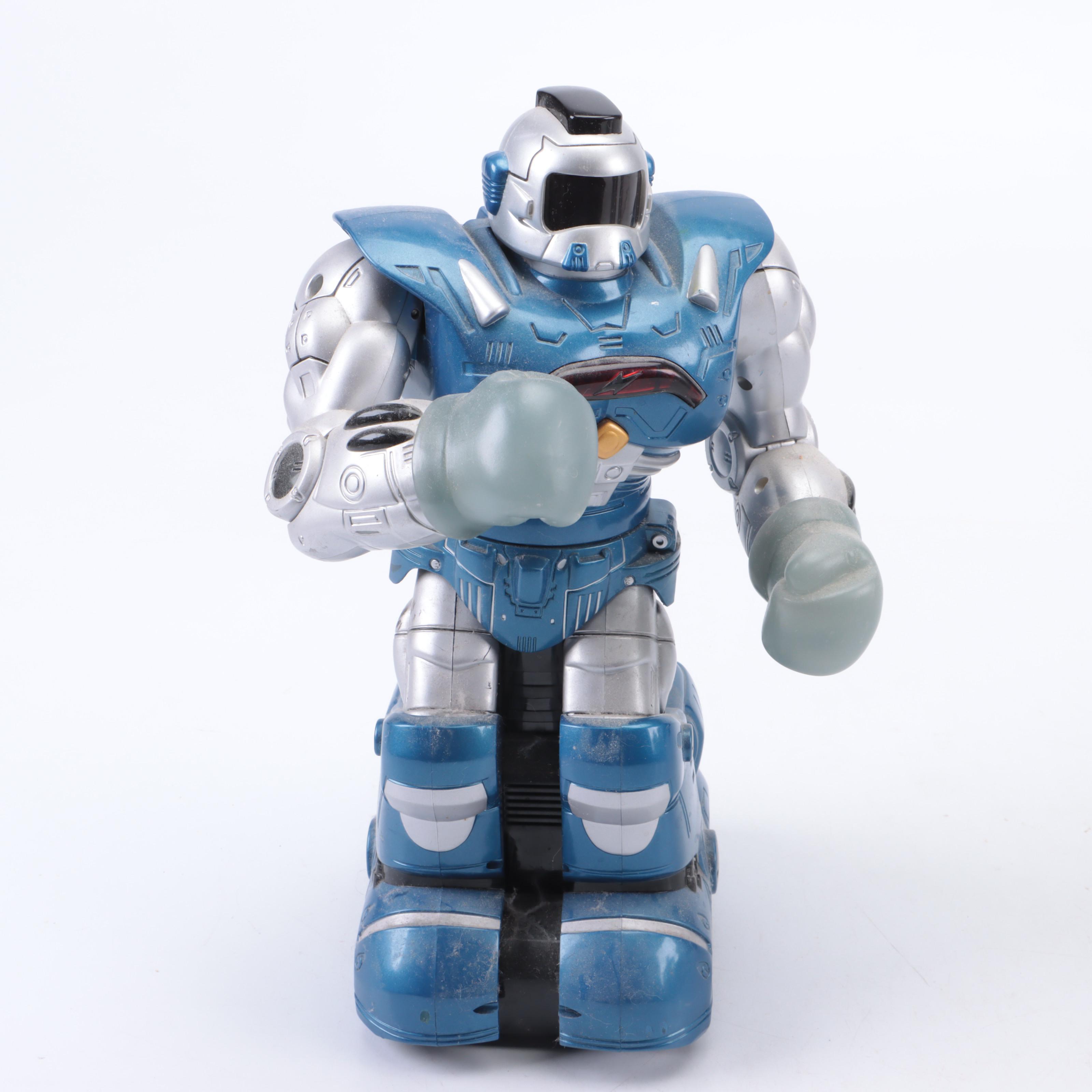 Mighty Mike Action Robot with Wang Kwong and Hap-P Kid Toy Robots, Vintage