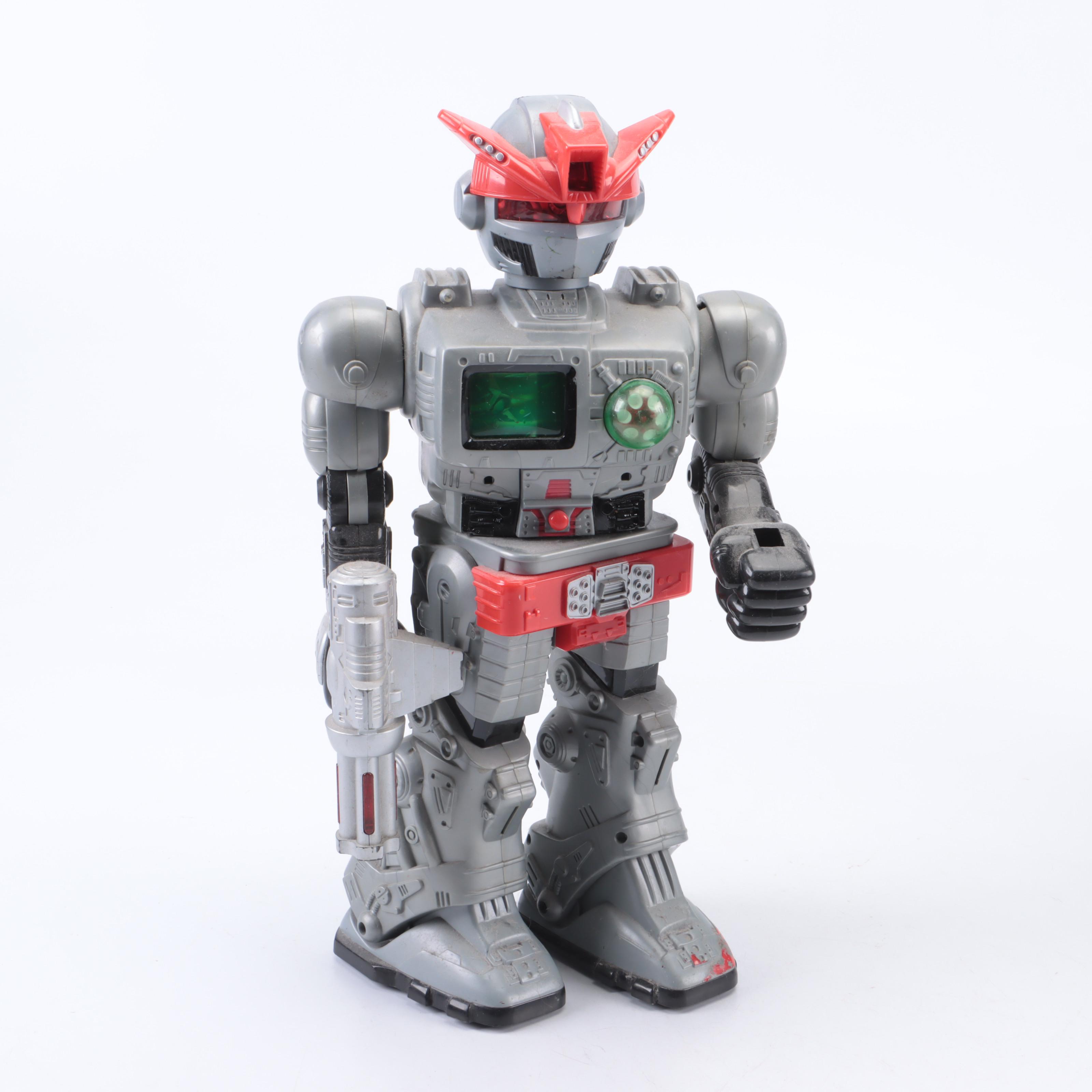 Mighty Mike Action Robot with Wang Kwong and Hap-P Kid Toy Robots, Vintage