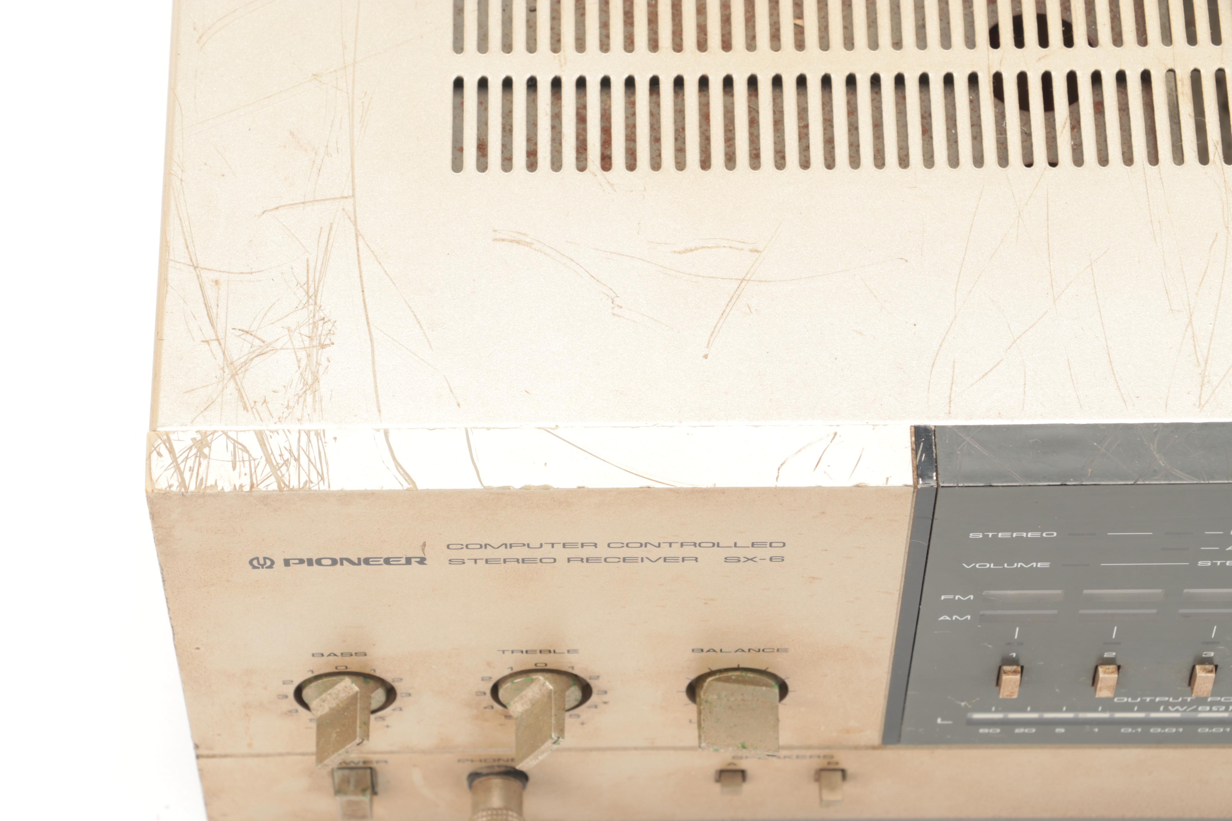 Pioneer SX-6 Stereo Receiver with RoadPro RPPI-2500W Power Inverter