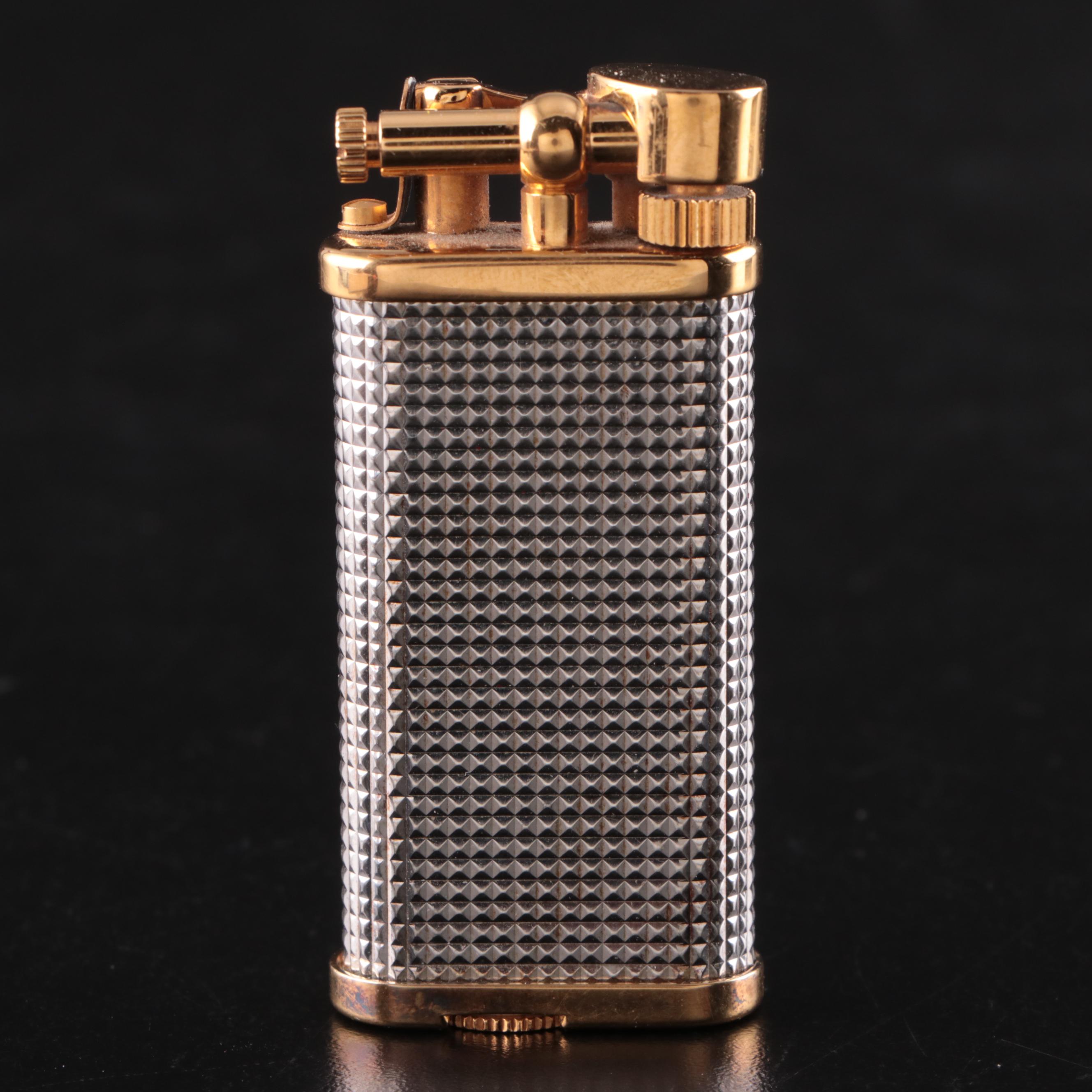 Dunhill "Unique"  Two Tone Butane Hammer Lighter with Original Presentation Box
