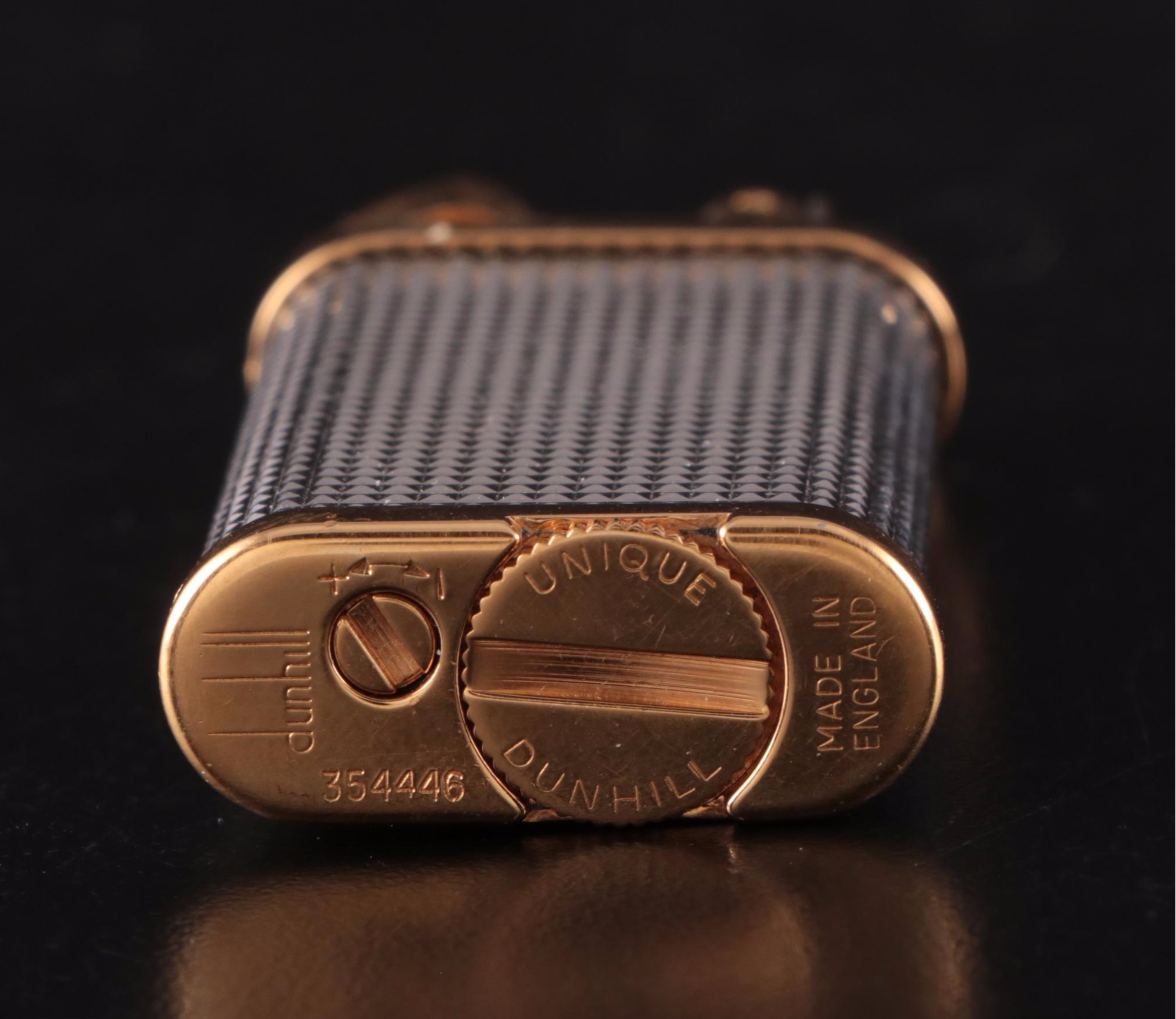 Dunhill "Unique"  Two Tone Butane Hammer Lighter with Original Presentation Box