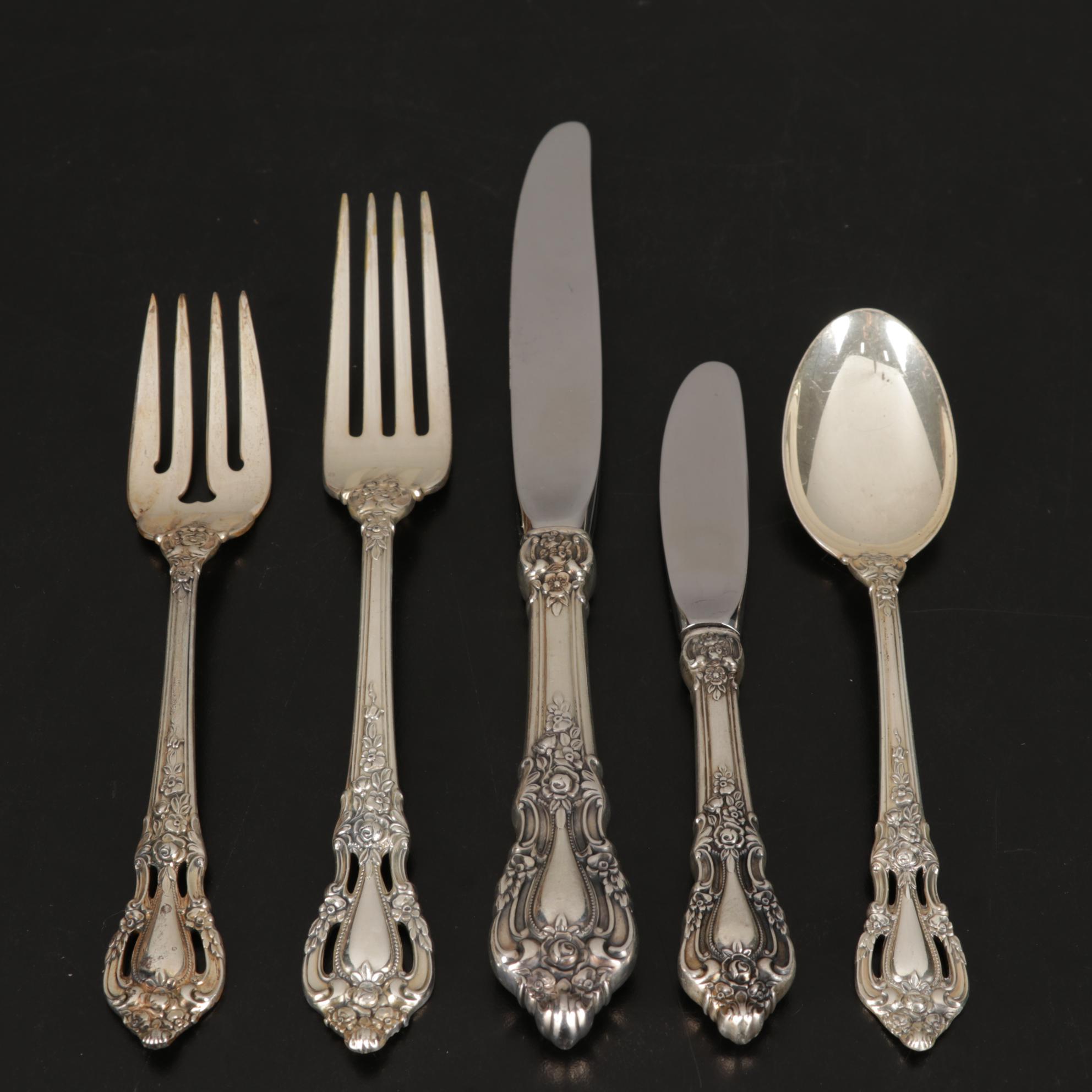 Lunt "Eloquence" Sterling Silver Flatware, Mid to Late 20th Century