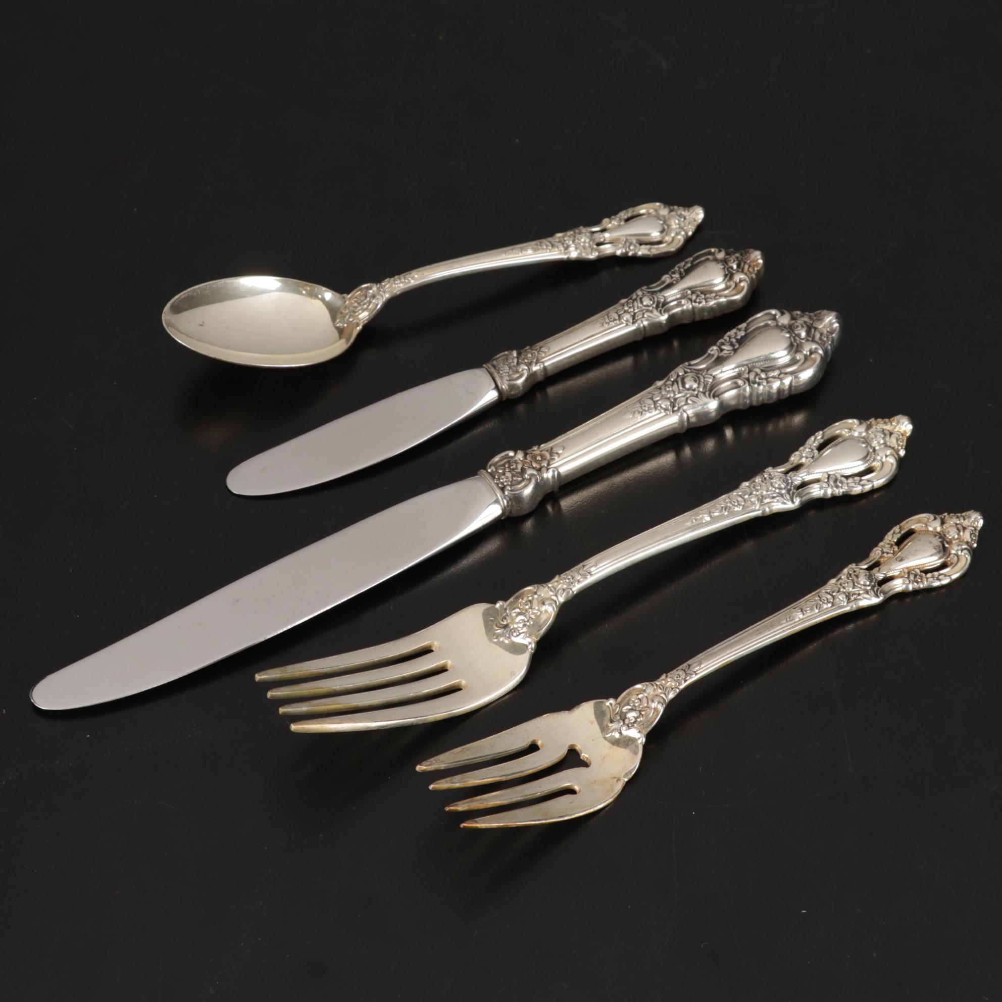 Lunt "Eloquence" Sterling Silver Flatware, Mid to Late 20th Century