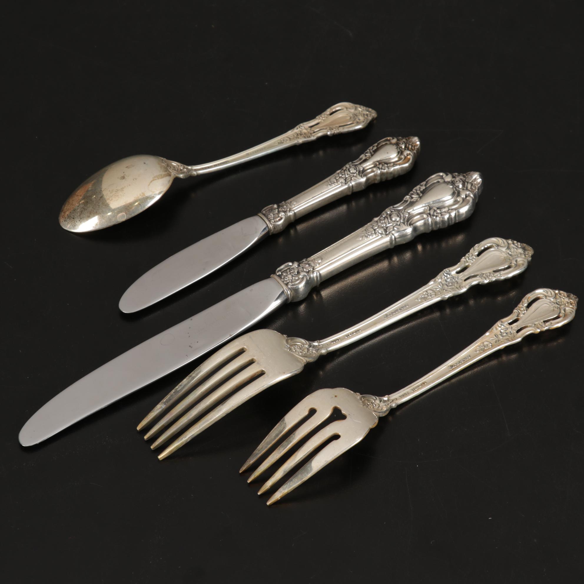 Lunt "Eloquence" Sterling Silver Flatware, Mid to Late 20th Century