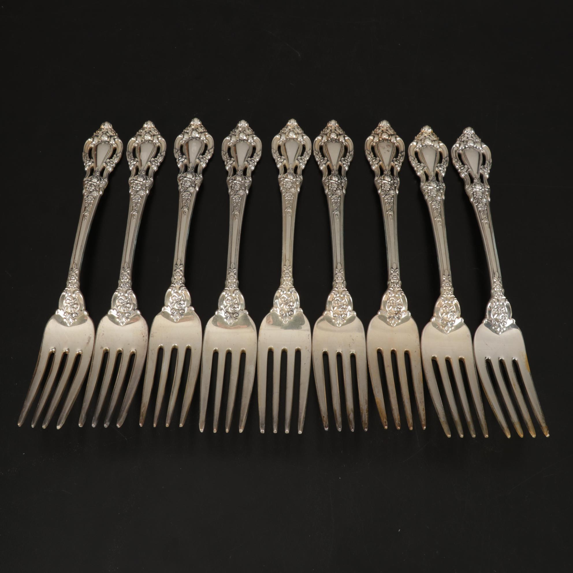 Lunt "Eloquence" Sterling Silver Flatware, Mid to Late 20th Century