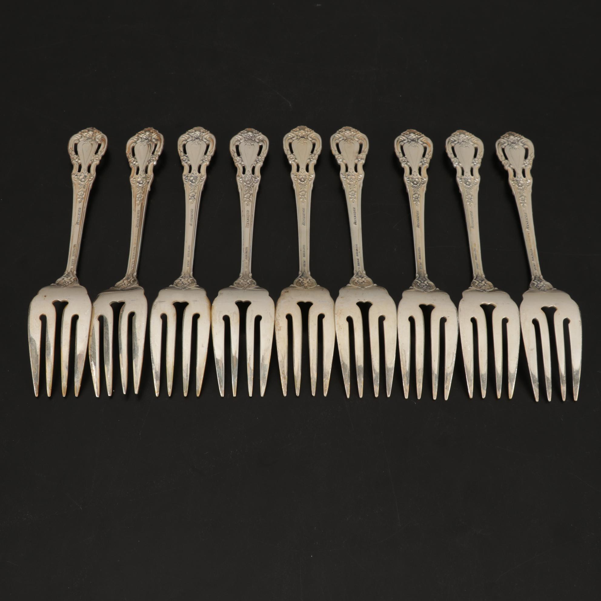 Lunt "Eloquence" Sterling Silver Flatware, Mid to Late 20th Century