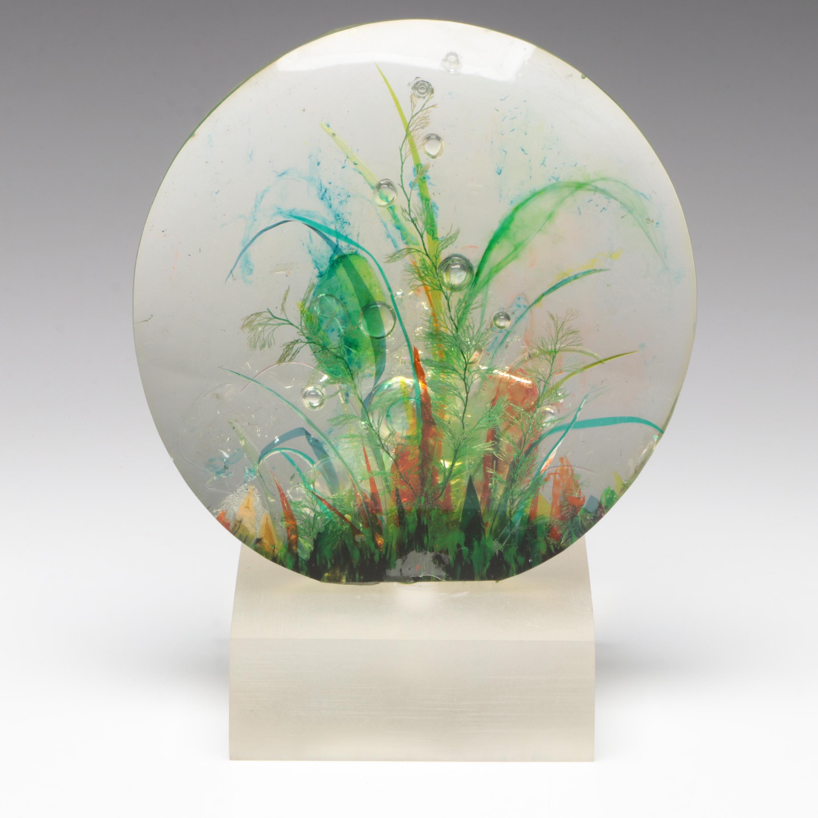 Acrylic Trapped Bubble Aquarium Scene Figure