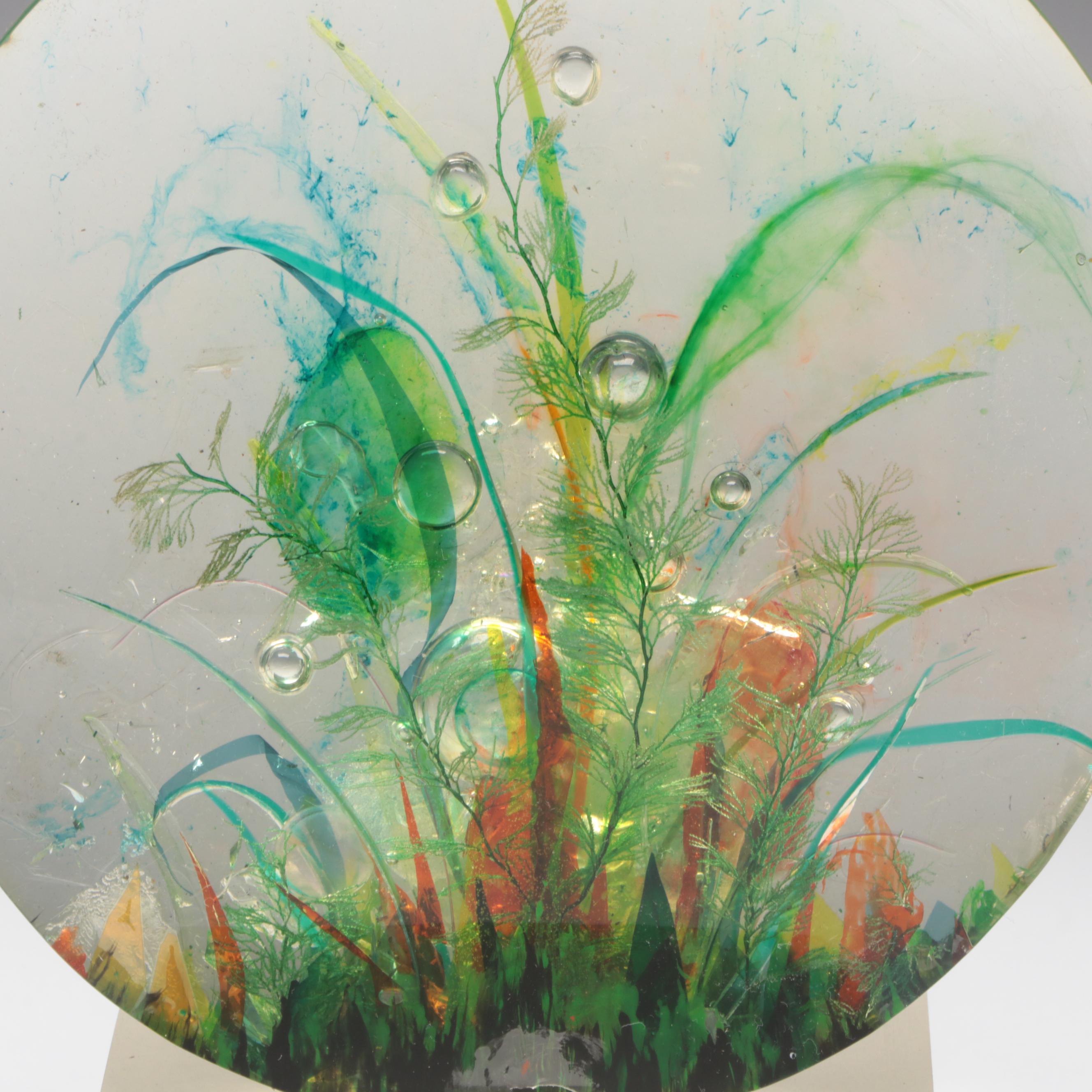 Acrylic Trapped Bubble Aquarium Scene Figure