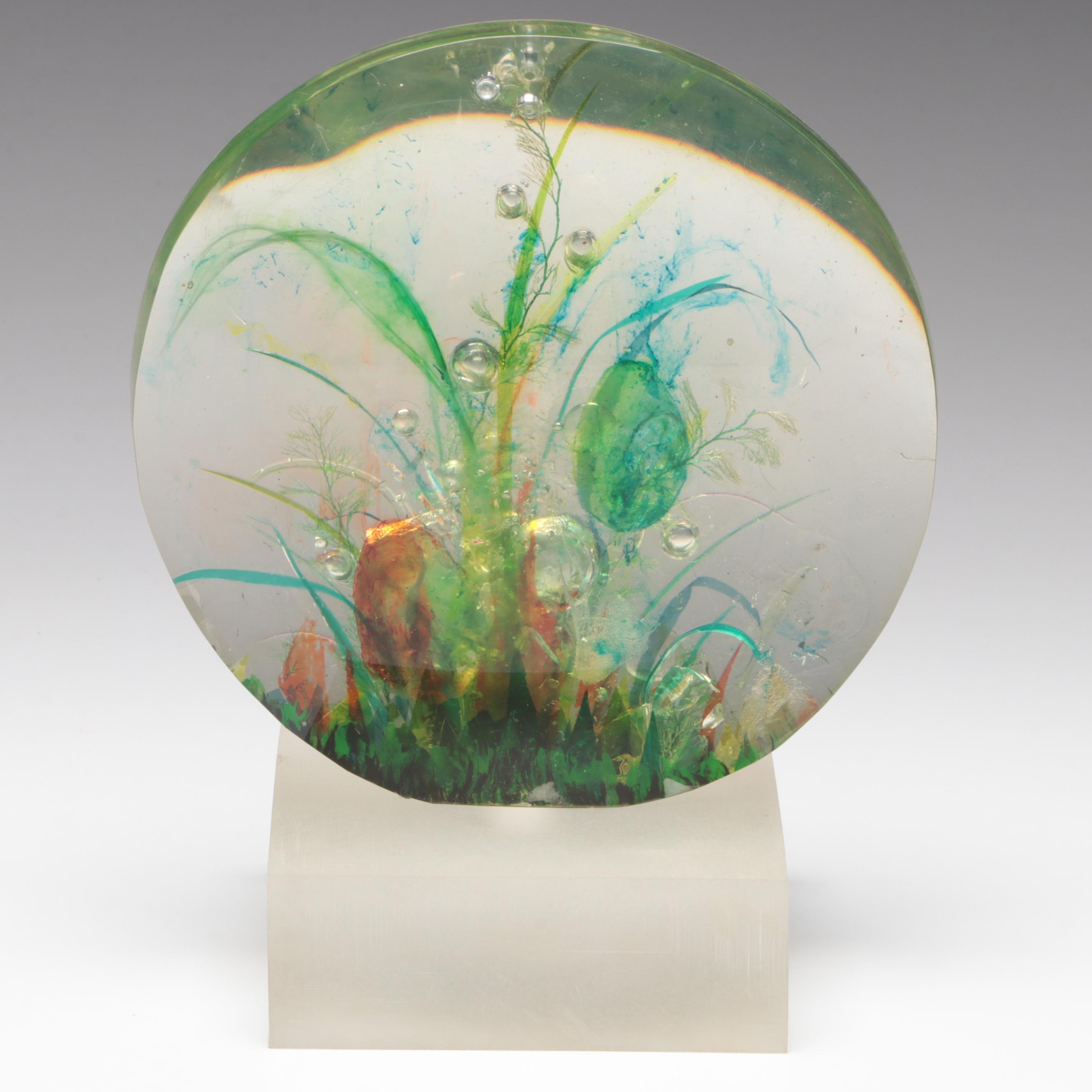 Acrylic Trapped Bubble Aquarium Scene Figure