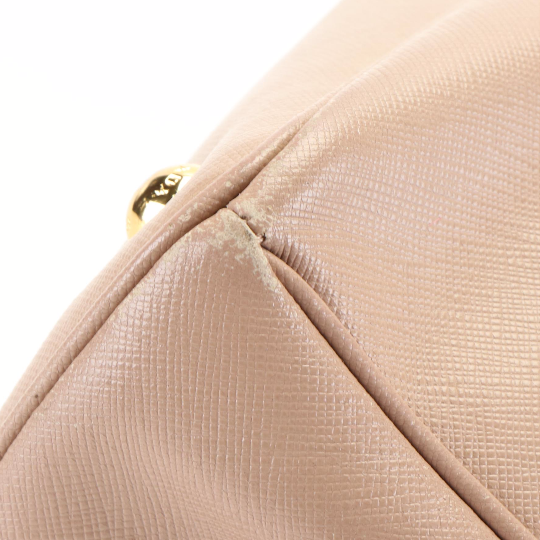 Prada Galleria Double-Zip Blush Saffiano Leather Handbag Tote