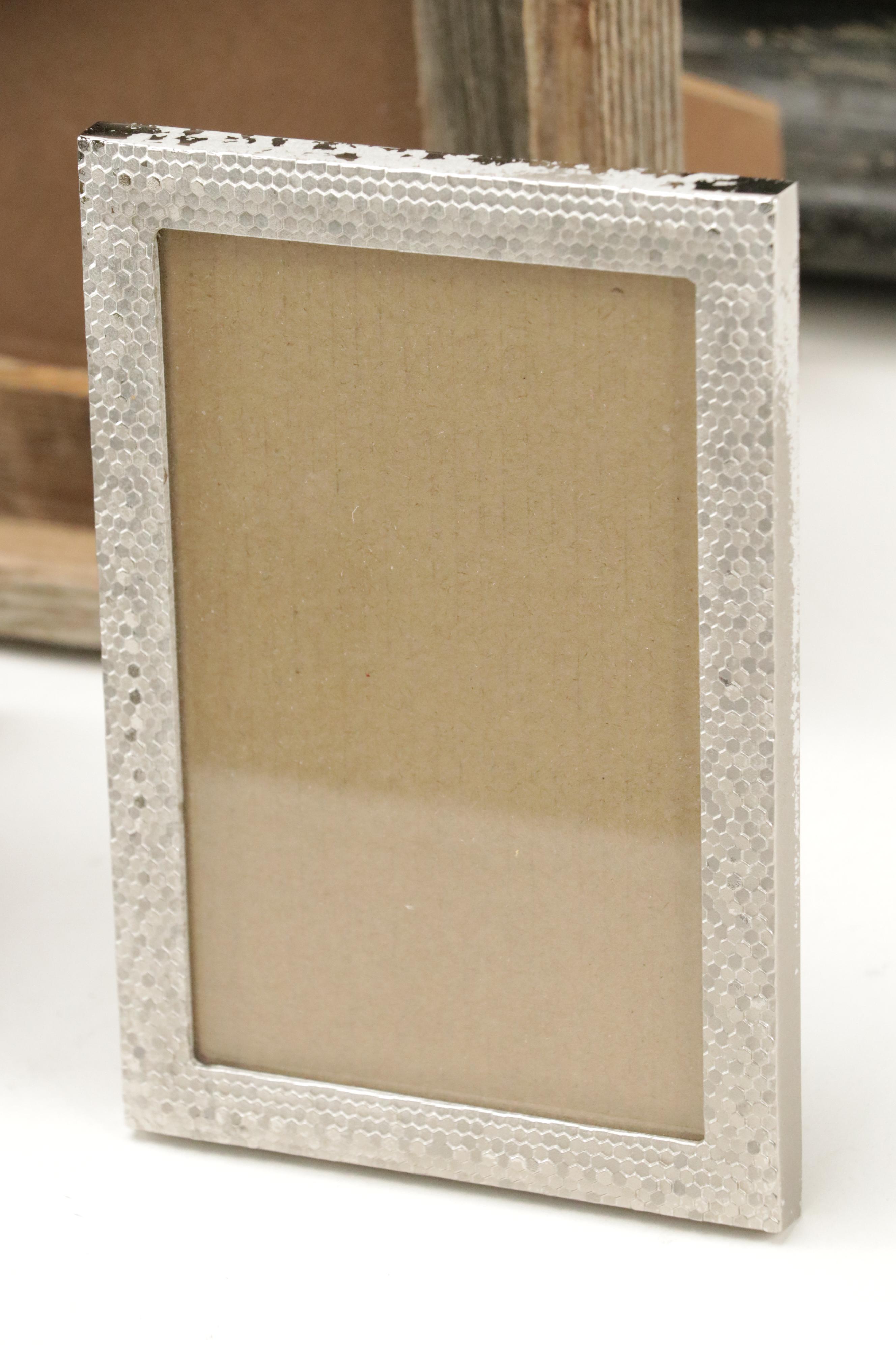 Contemporary Standing Wood Frame with Decorative Metal Flower with Other Frames