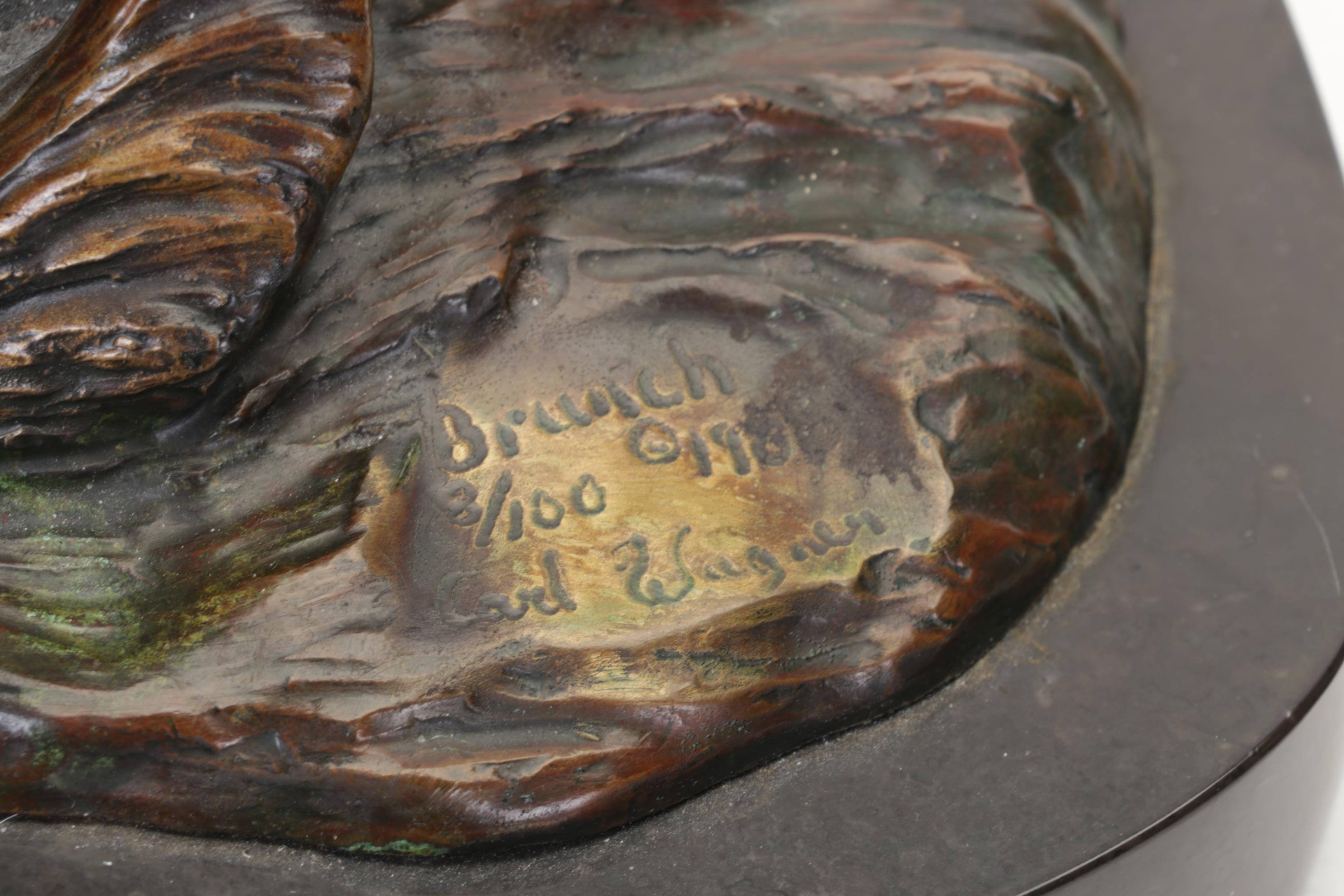 Carl Wagner Bronze Sculpture "Brunch," 1988