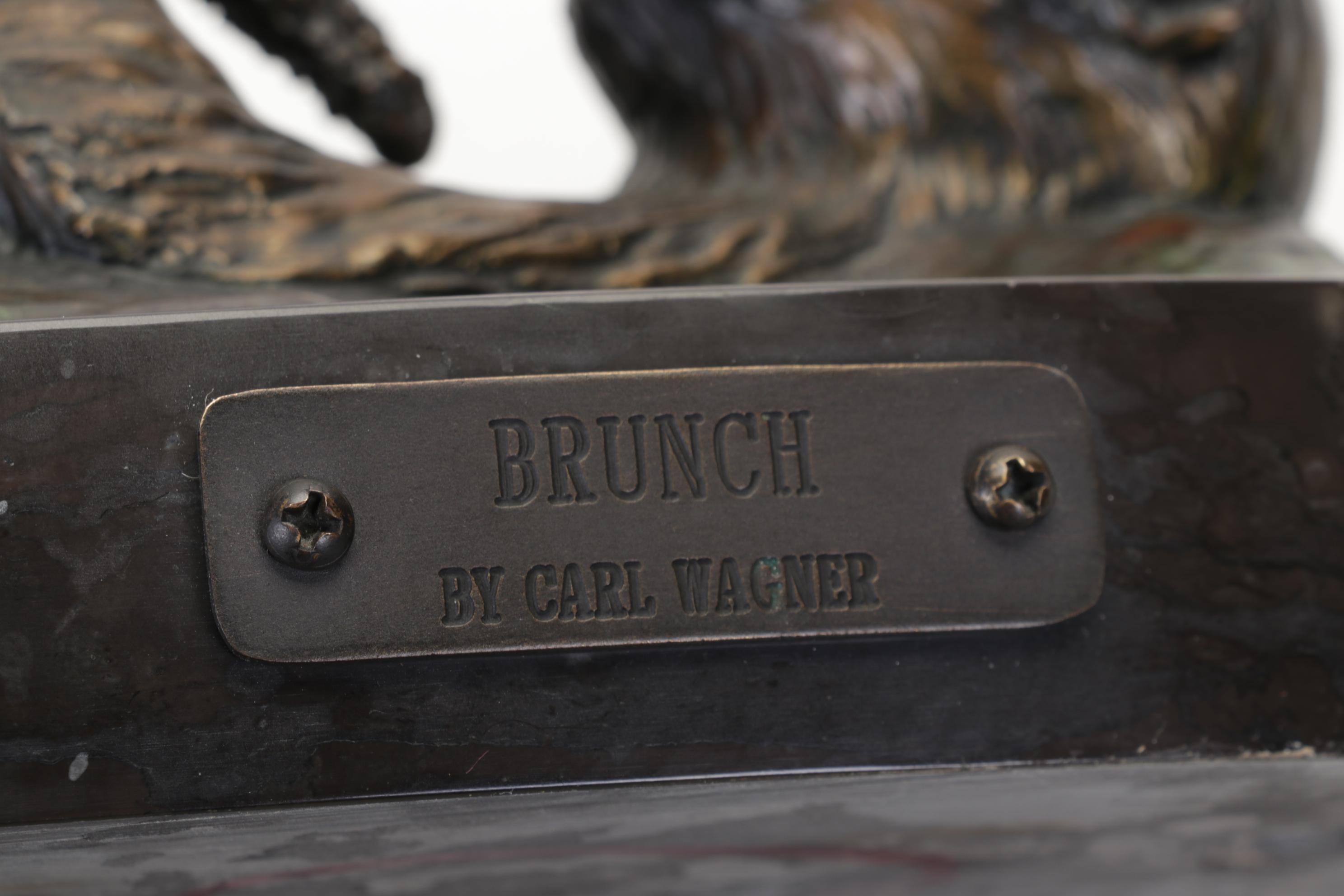 Carl Wagner Bronze Sculpture "Brunch," 1988