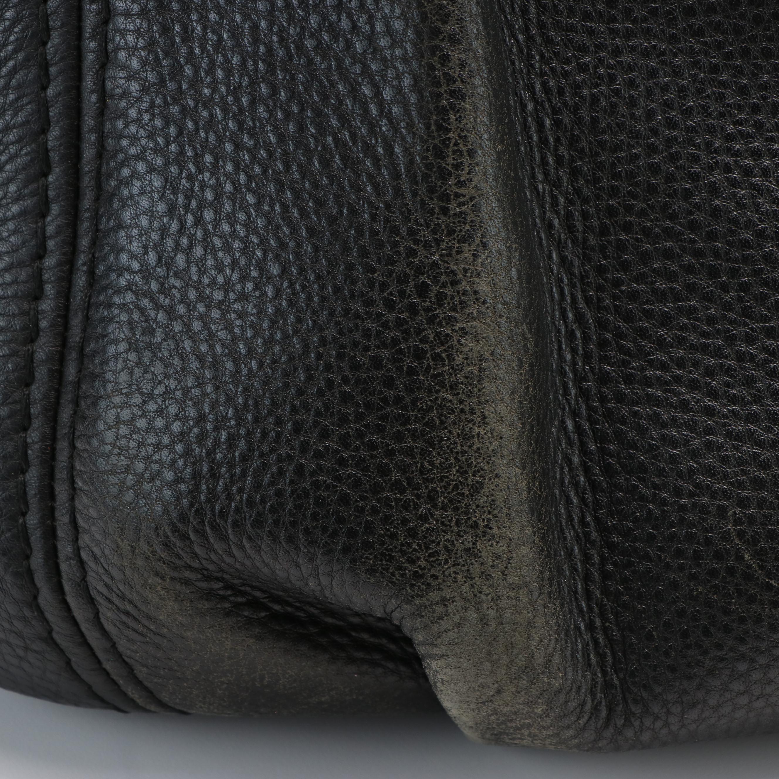 Prada Crossbody Tote in Black Vitello Daino Leather