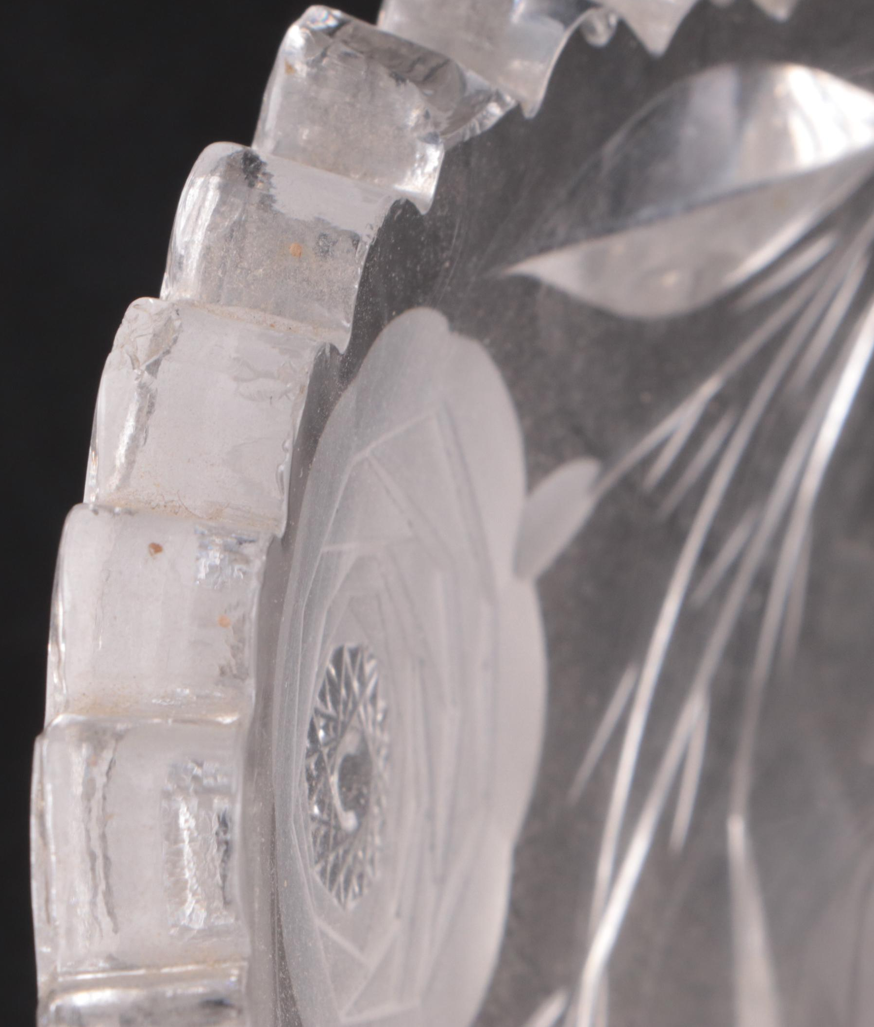 Royal Brierley Crystal Bowl with Other Cut Glass Bowls and Candelabra