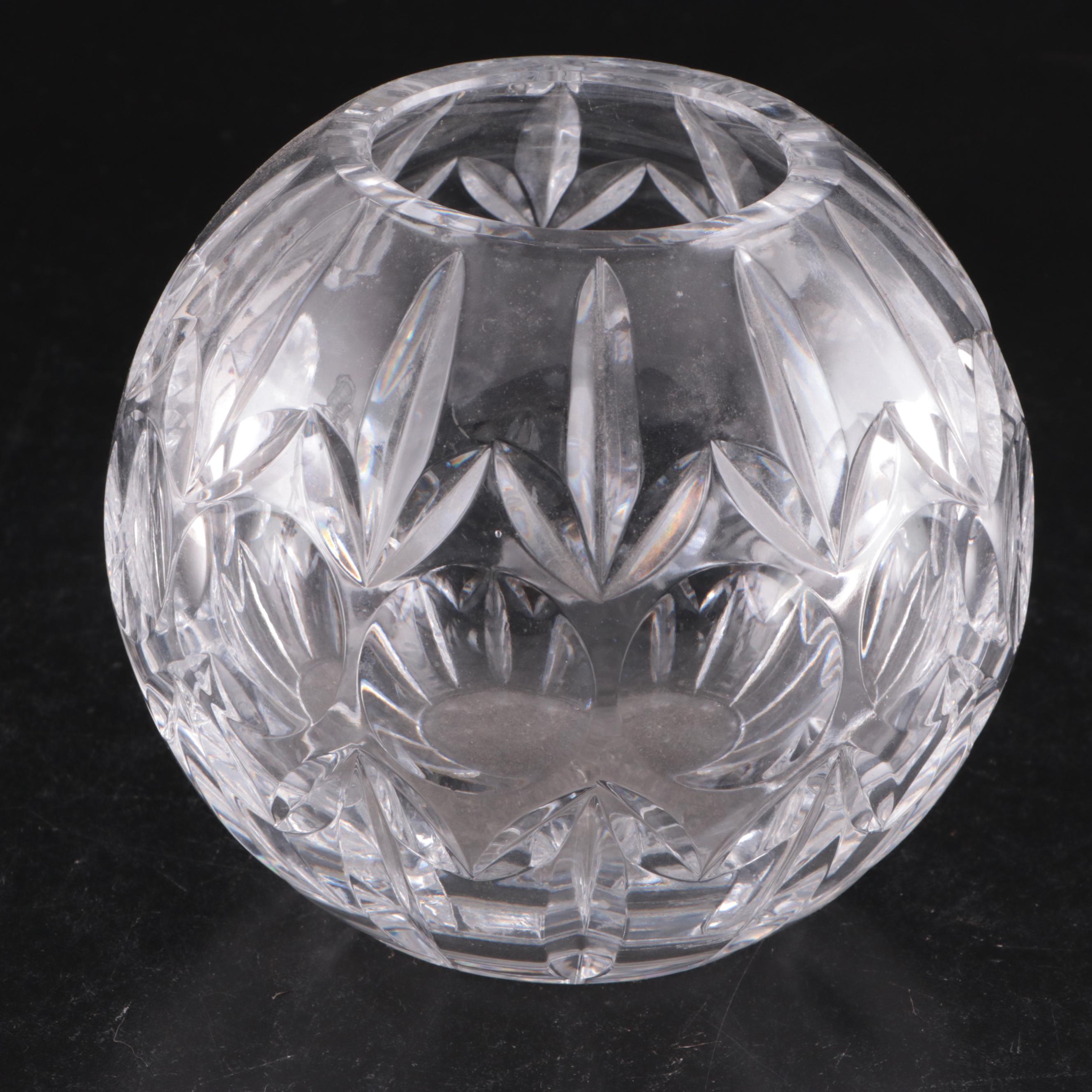 Royal Brierley Crystal Bowl with Other Cut Glass Bowls and Candelabra