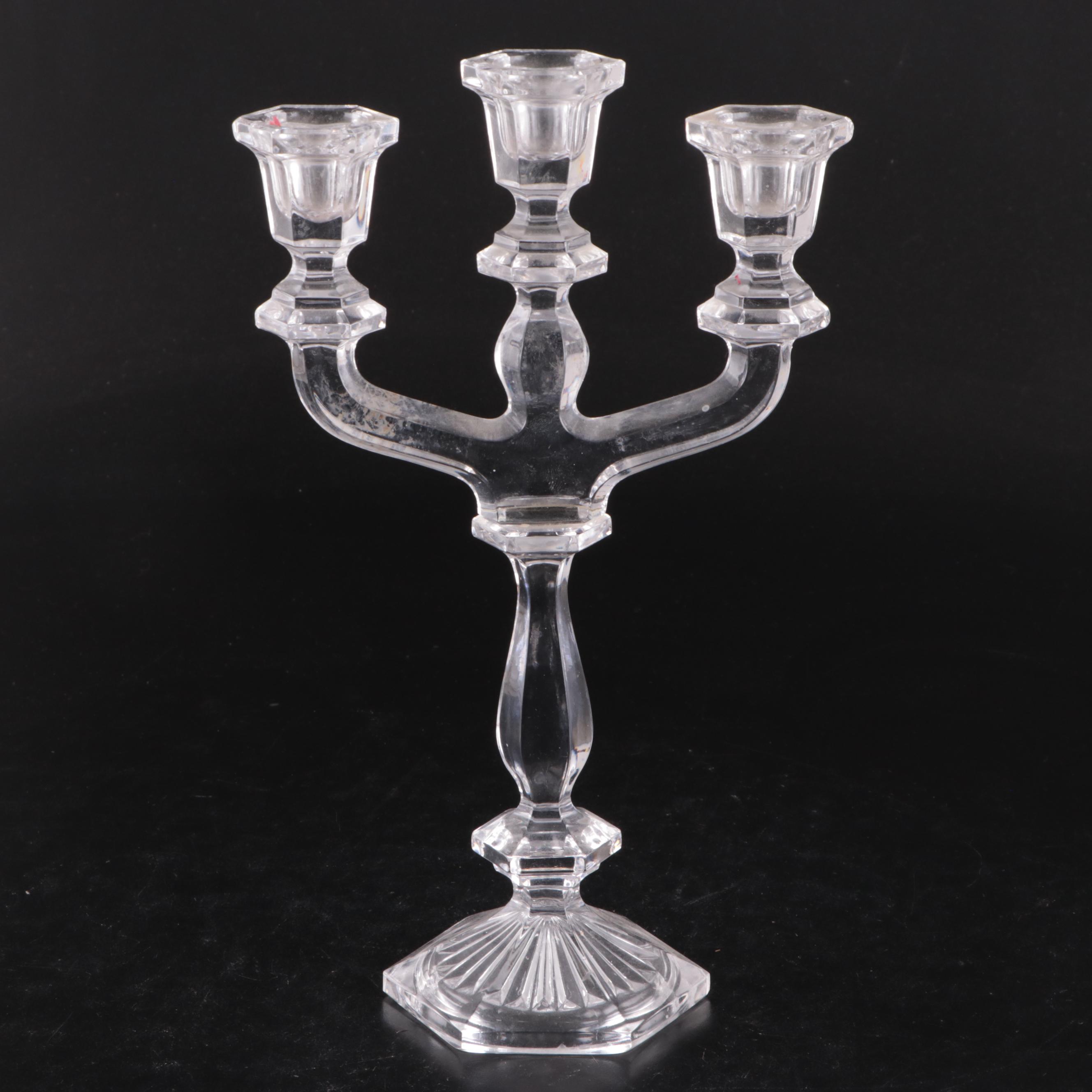 Royal Brierley Crystal Bowl with Other Cut Glass Bowls and Candelabra