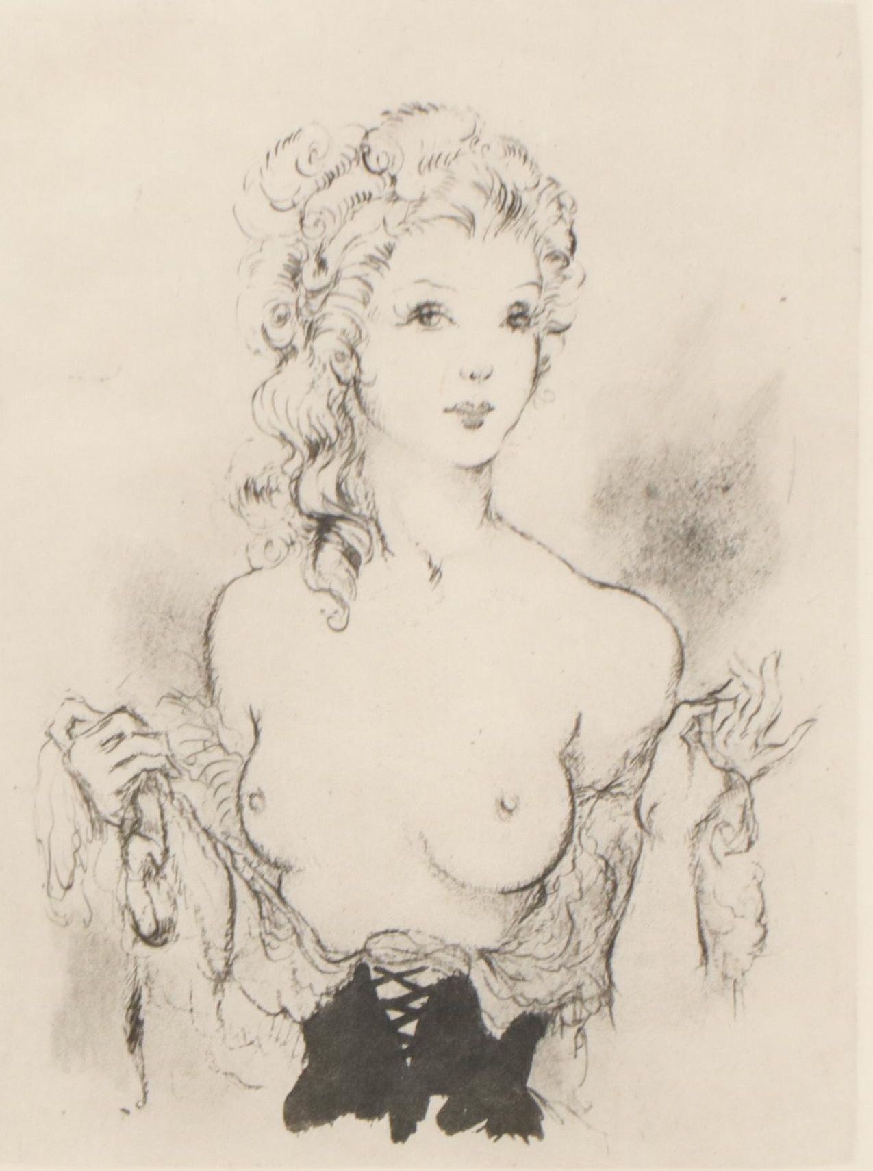 Louis Icart Etching Bookplate from "Félicia ou Mes Fredaines," 1947