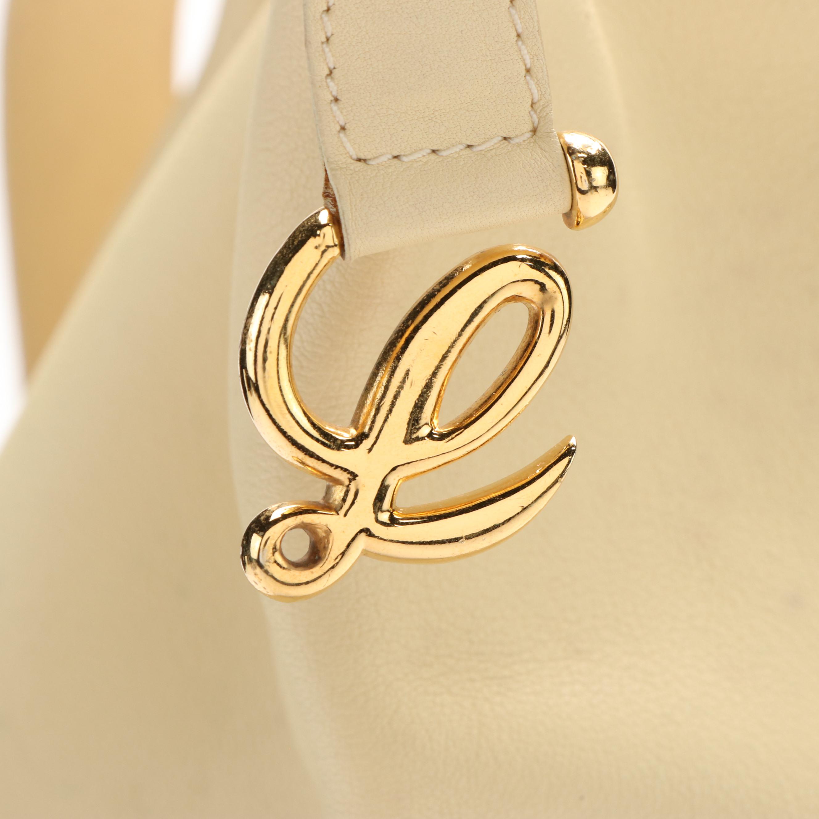 Loewe Anton Beige Leather Shoulder Sling Backpack Bag