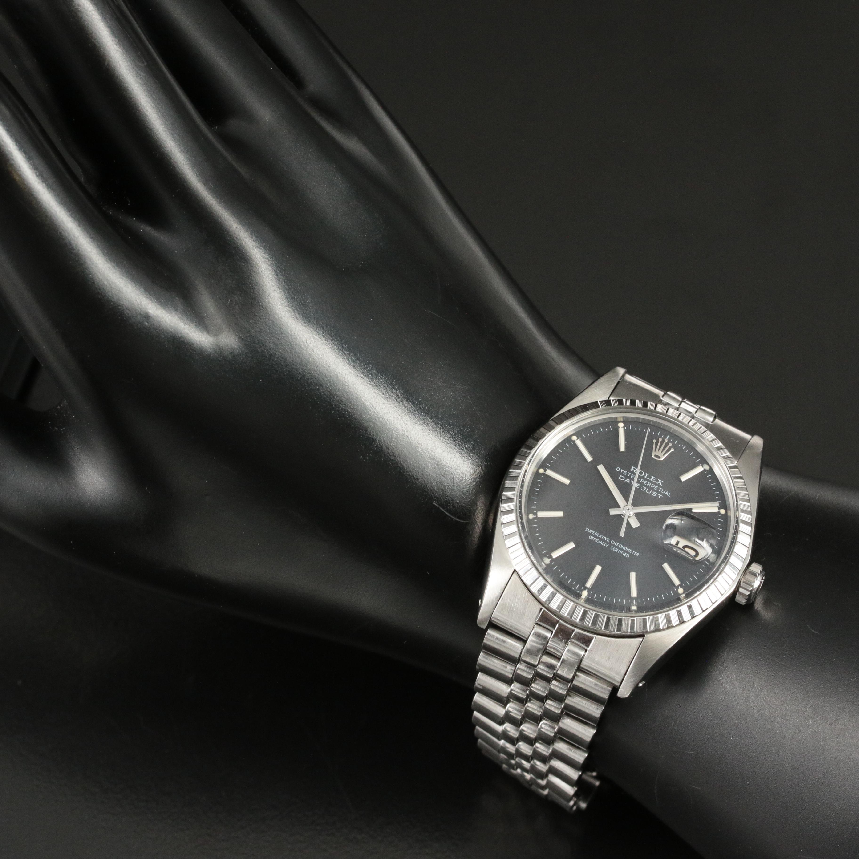 1971 Rolex Datejust Engine-Turned Bezel Watch