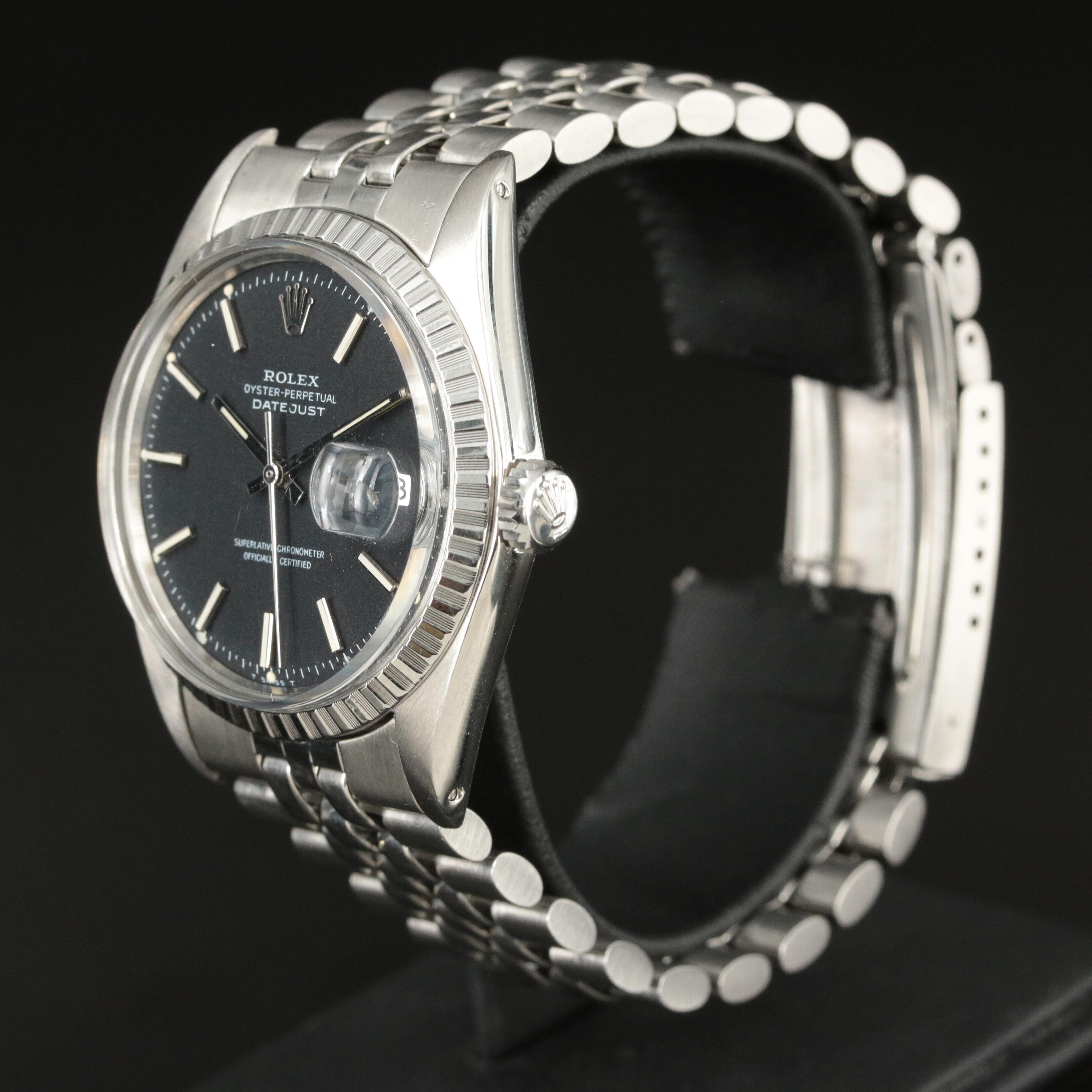 1971 Rolex Datejust Engine-Turned Bezel Watch