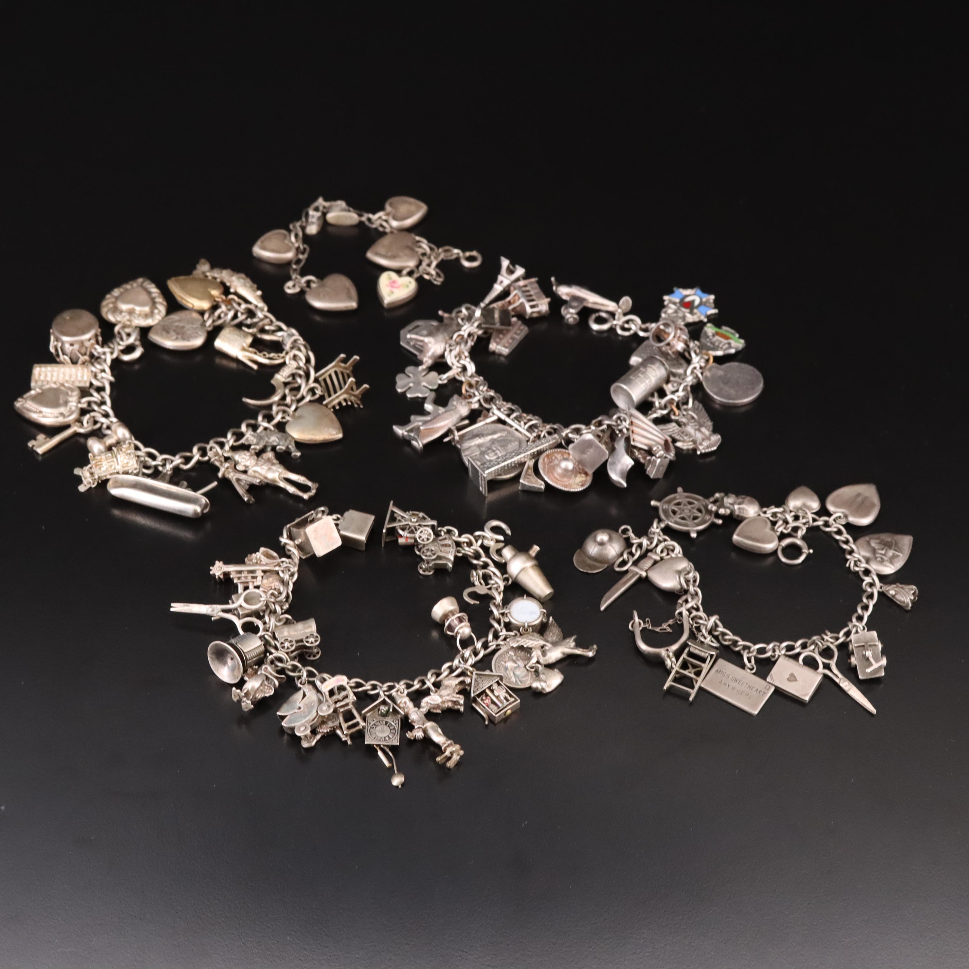 Vintage Sterling Charm Bracelets