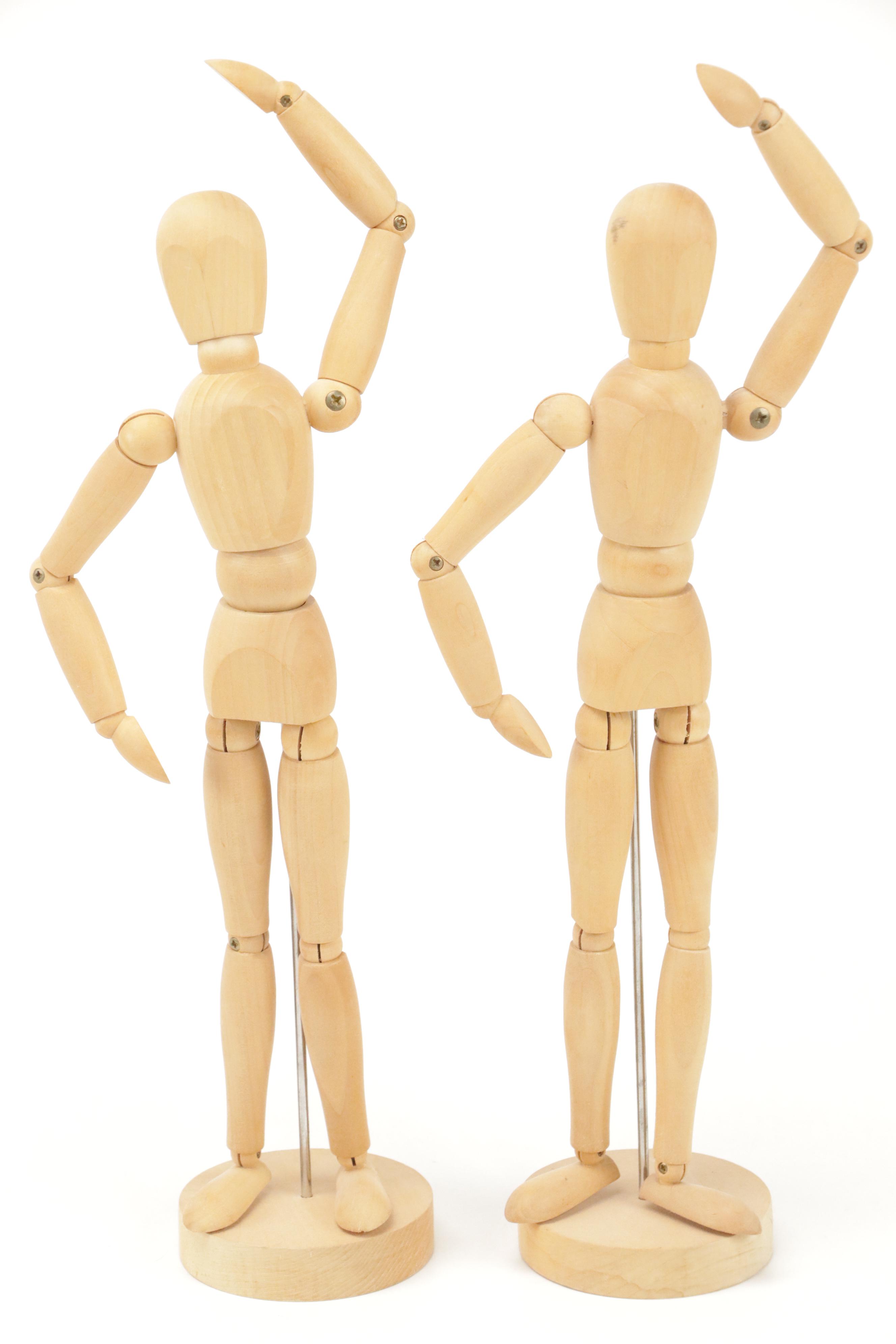 Wood Poseable Mannequin and Other Jointed Figures for Drawing