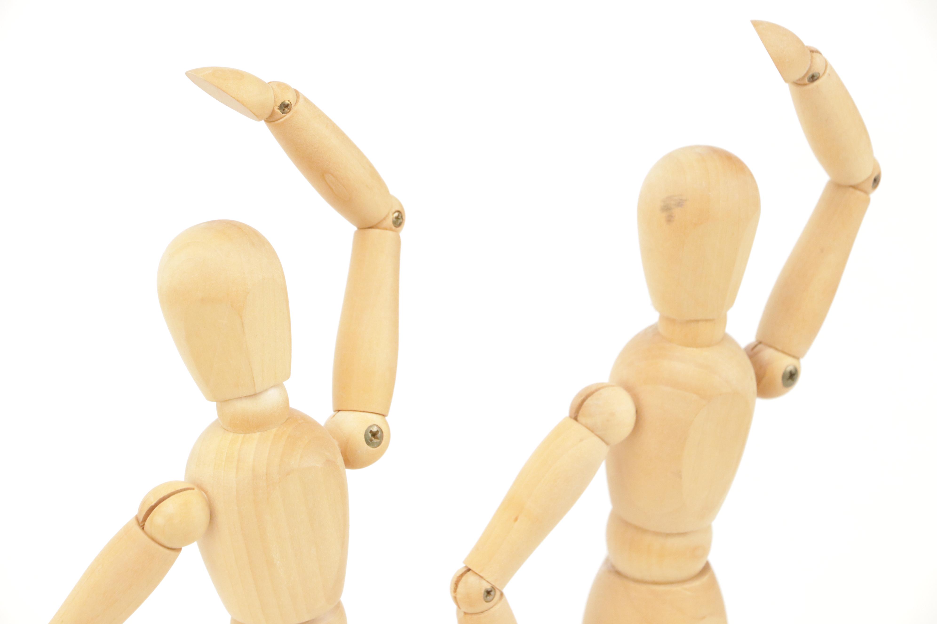 Wood Poseable Mannequin and Other Jointed Figures for Drawing