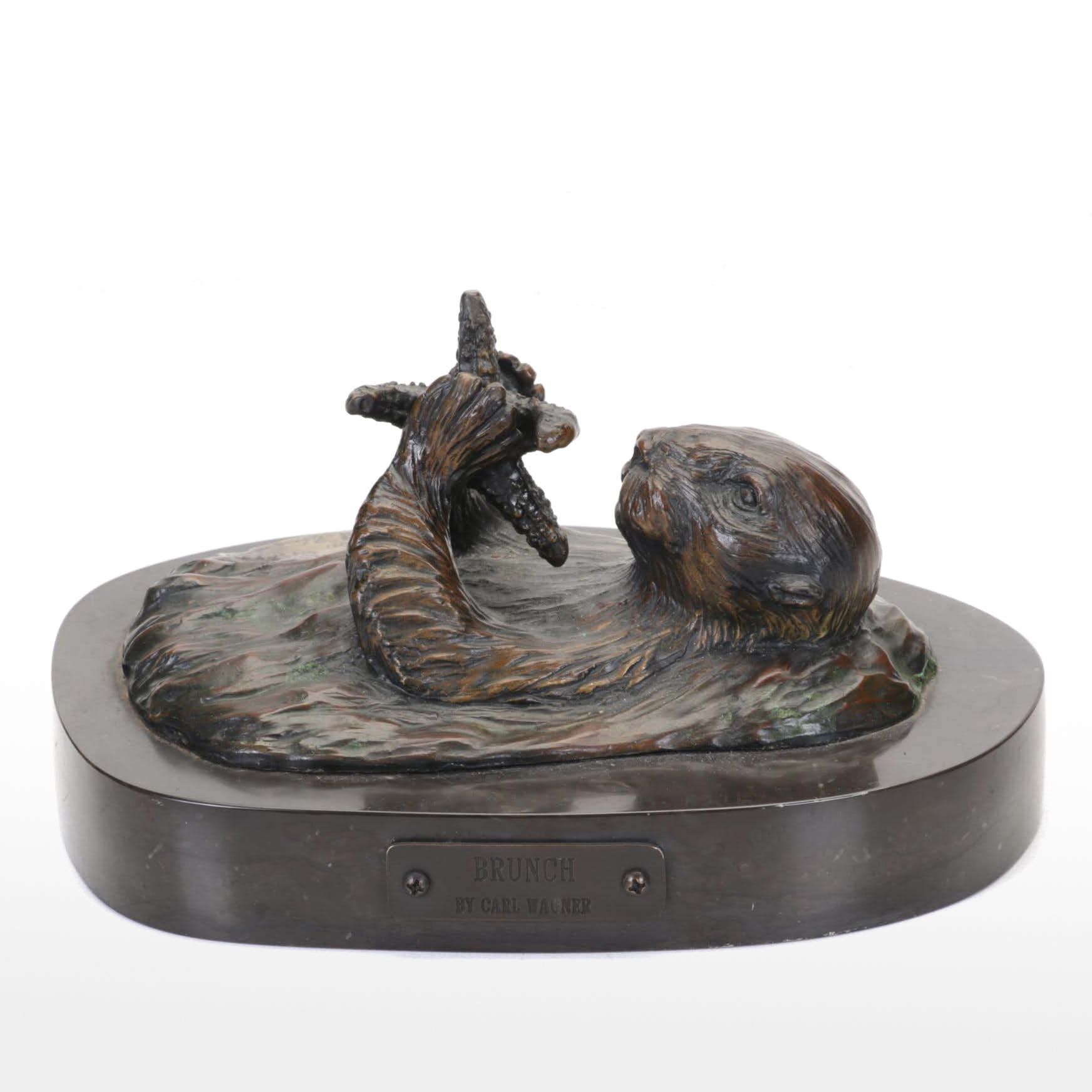 Carl Wagner Bronze Sculpture "Brunch," 1988