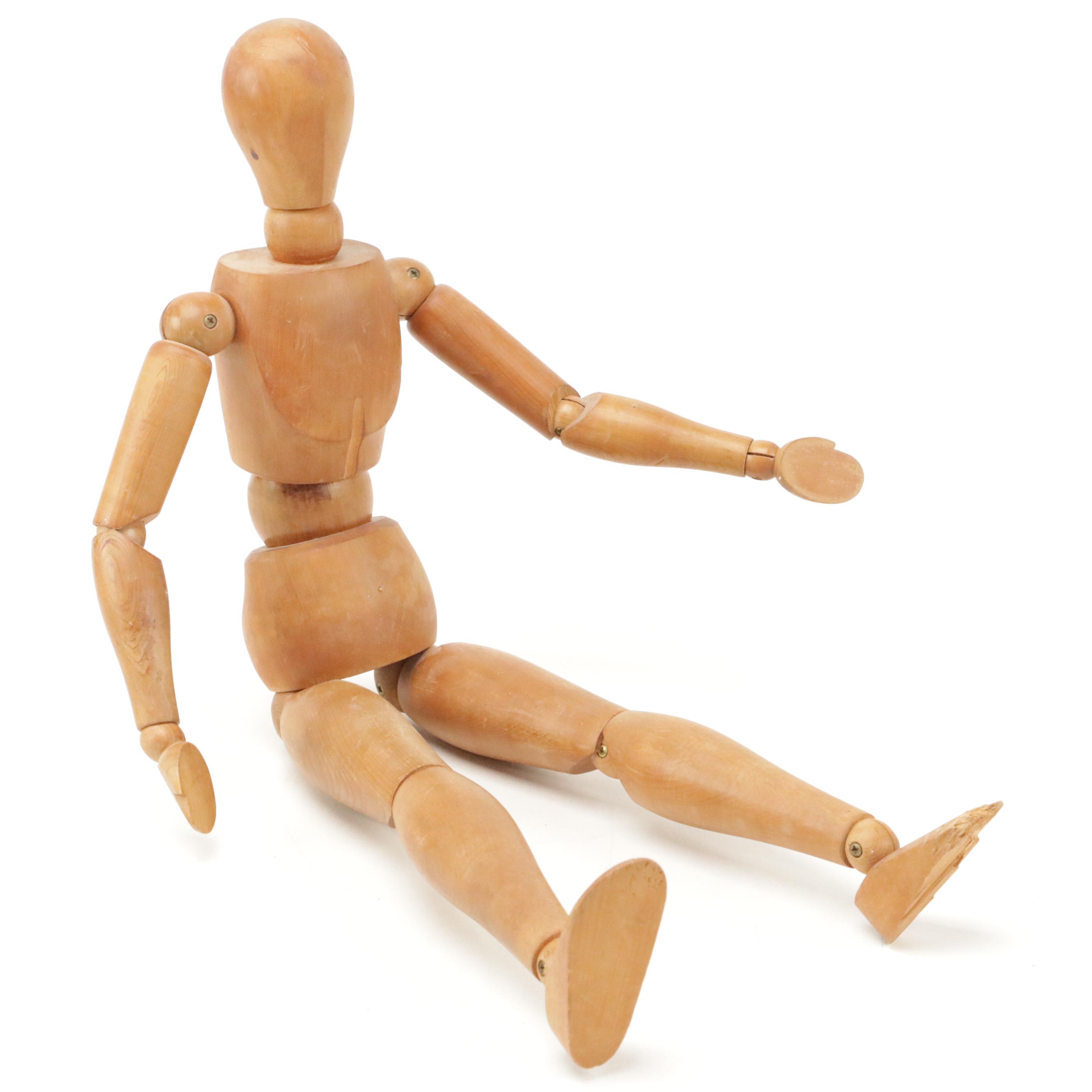 Wood Poseable Mannequin and Other Jointed Figures for Drawing