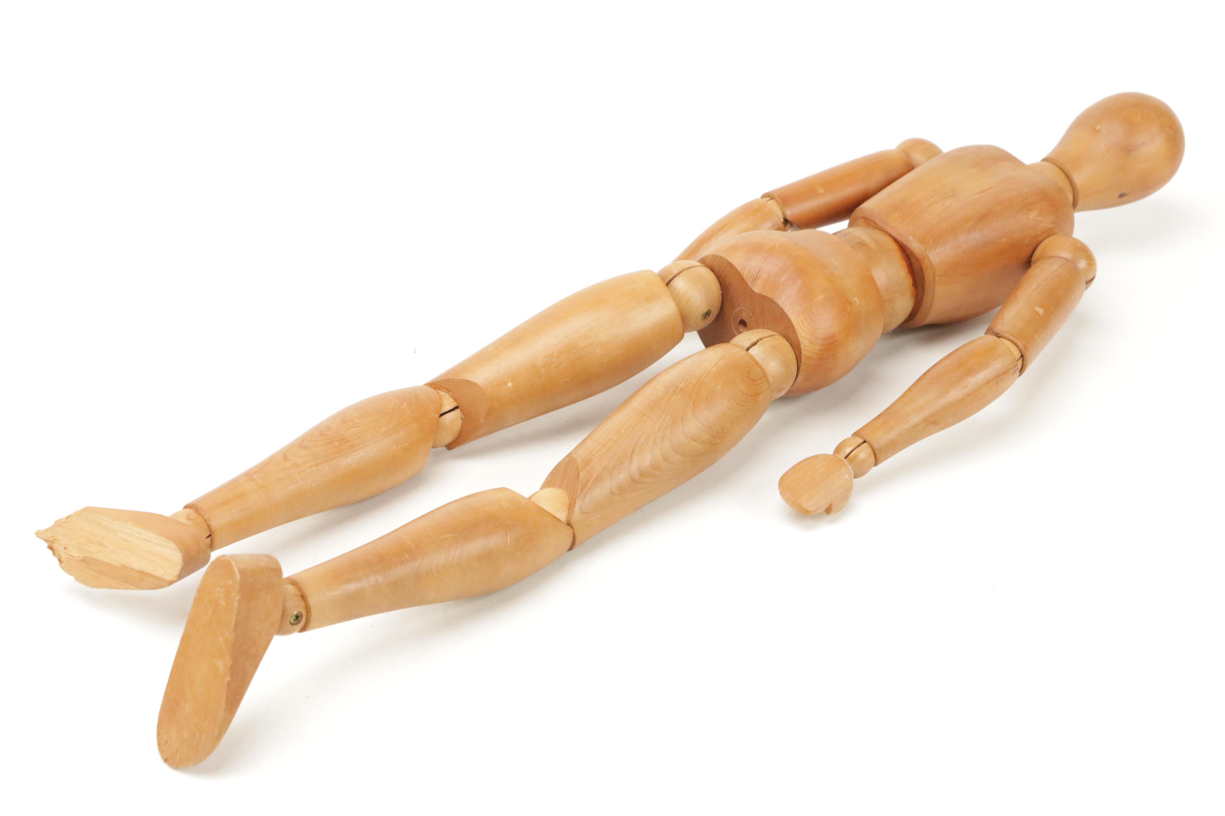 Wood Poseable Mannequin and Other Jointed Figures for Drawing