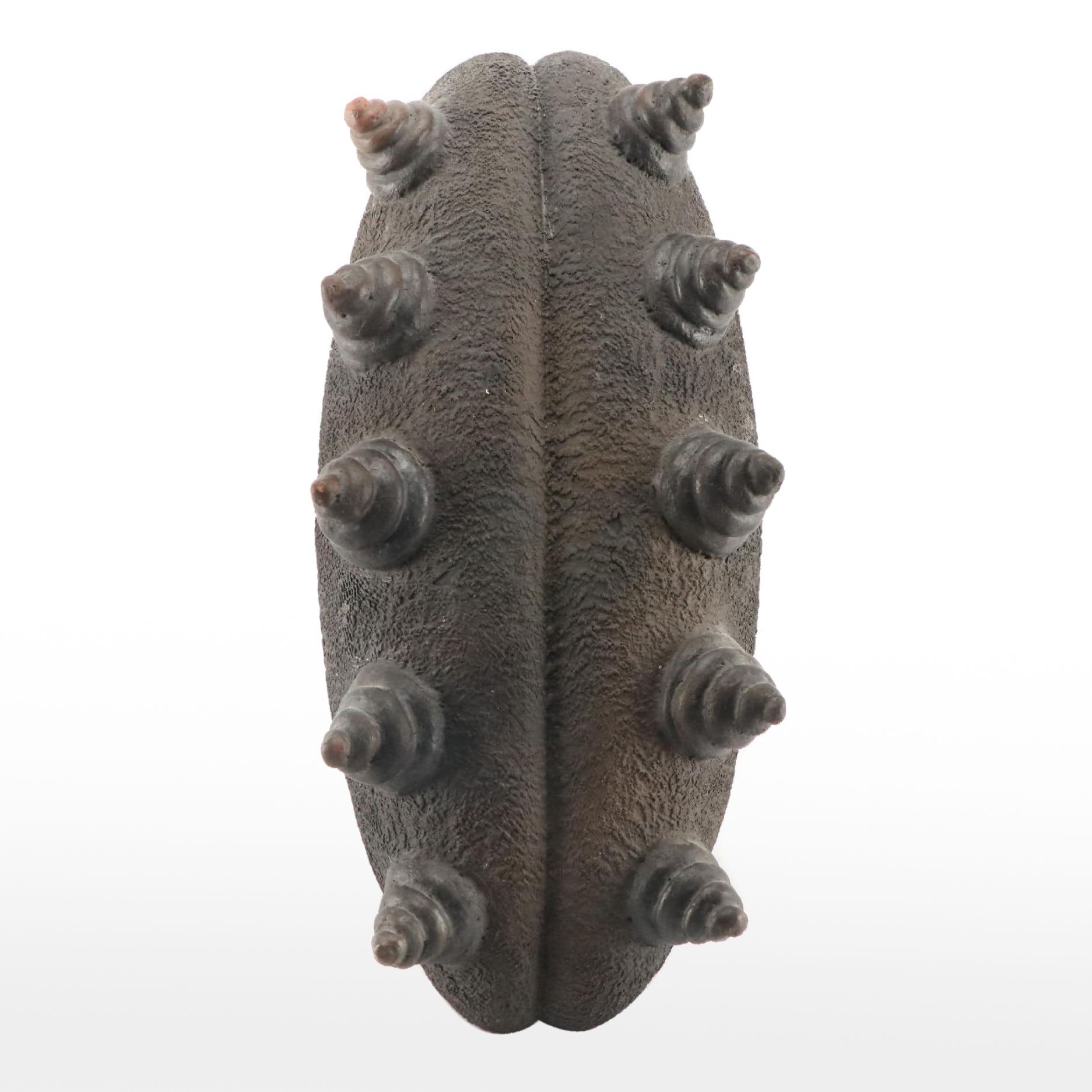 Hand-built Raku Fired Ceramic Sculpture with Raised Cones