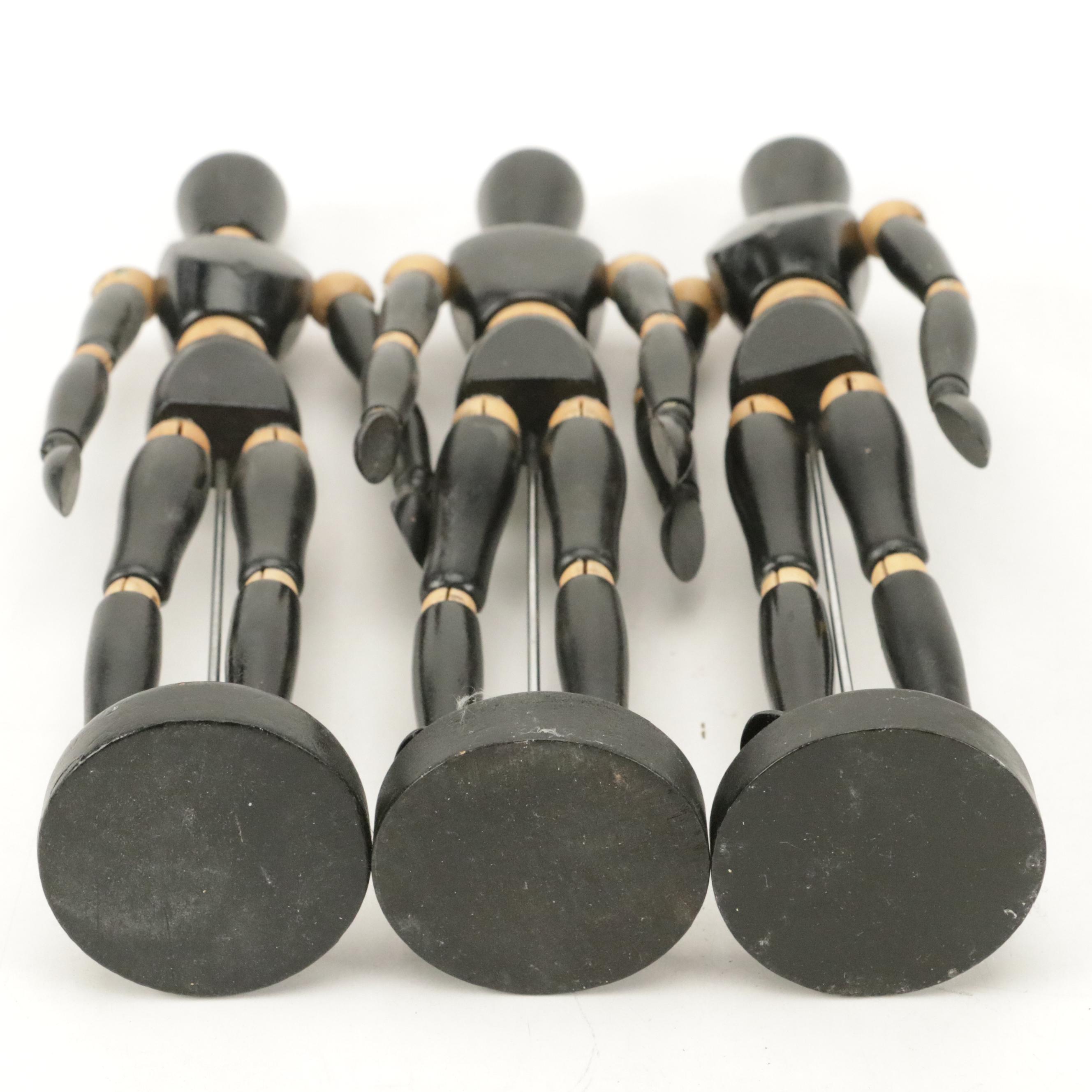 Painted Wood Poseable Mannequin Figures for Drawing