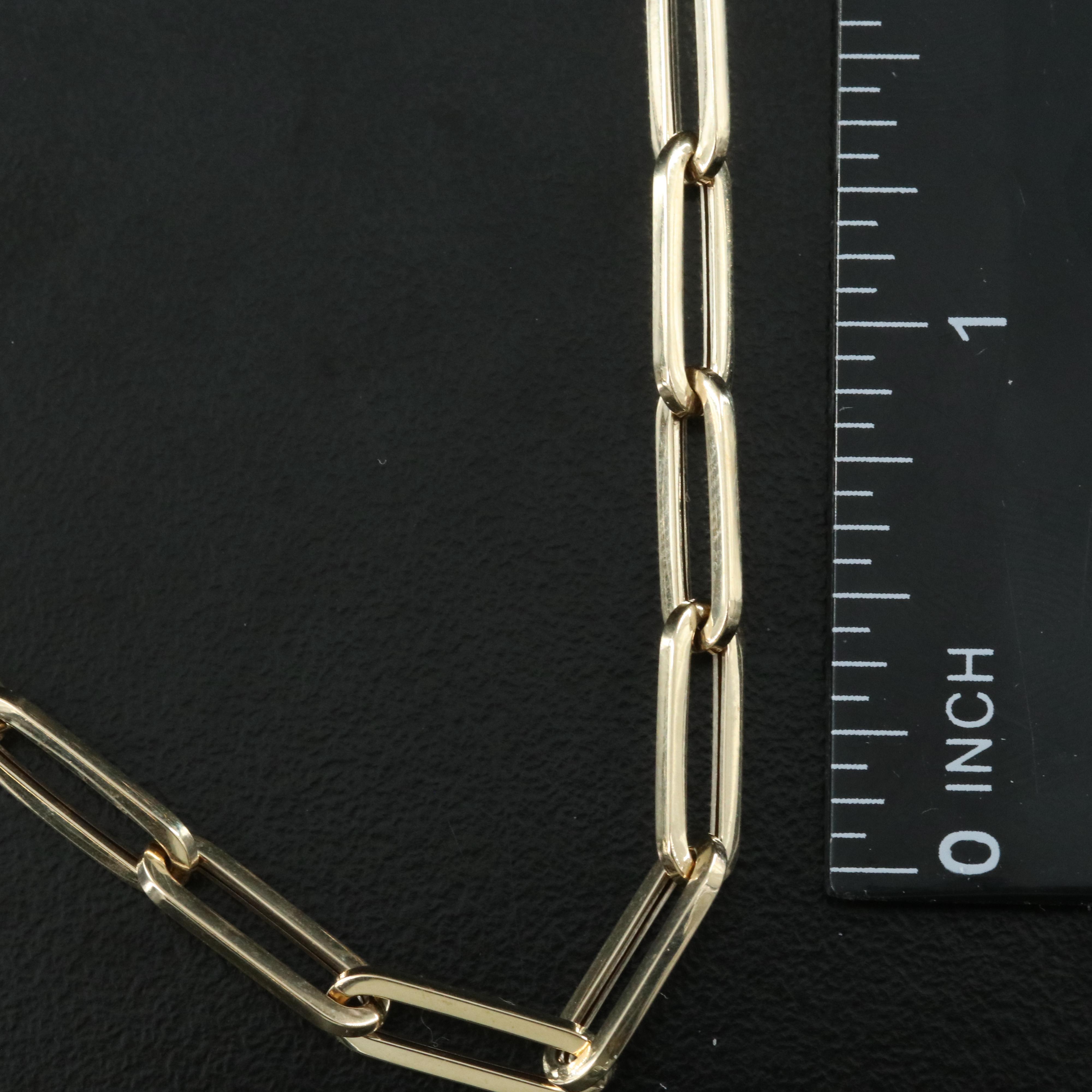 14K Paper Clip Link Necklace