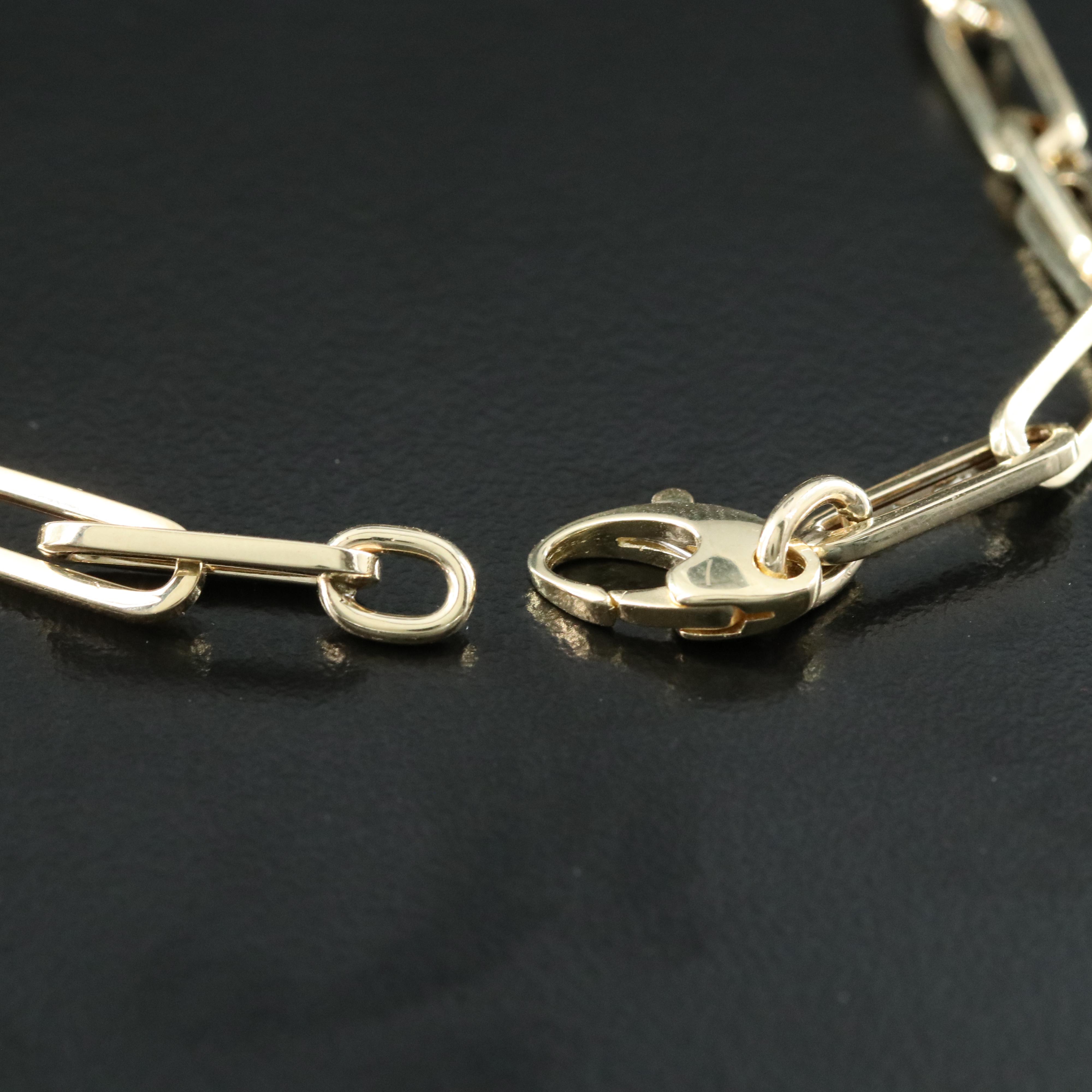 14K Paper Clip Link Necklace