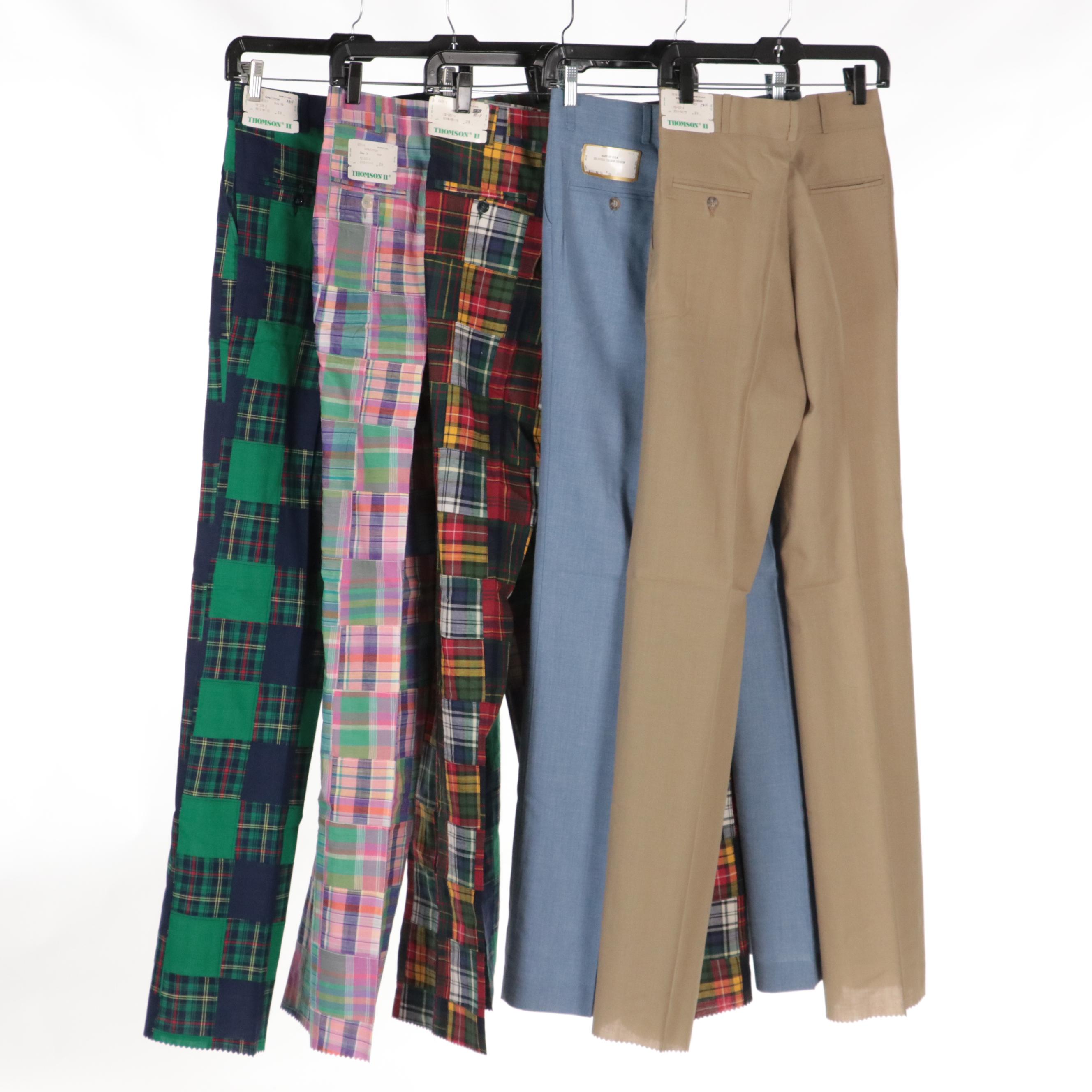 Men's Thomson Assorted Plaid, Patchwork, Striped and, Solid Pants, With Tags