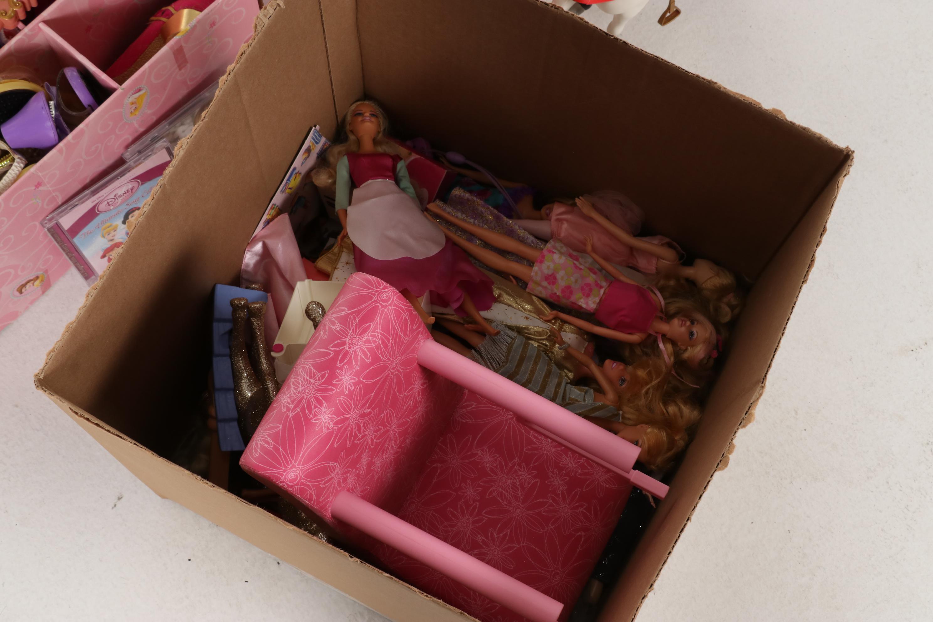 Mattel and Disney Prince and Princess Toys, Tower Playset and Accessories