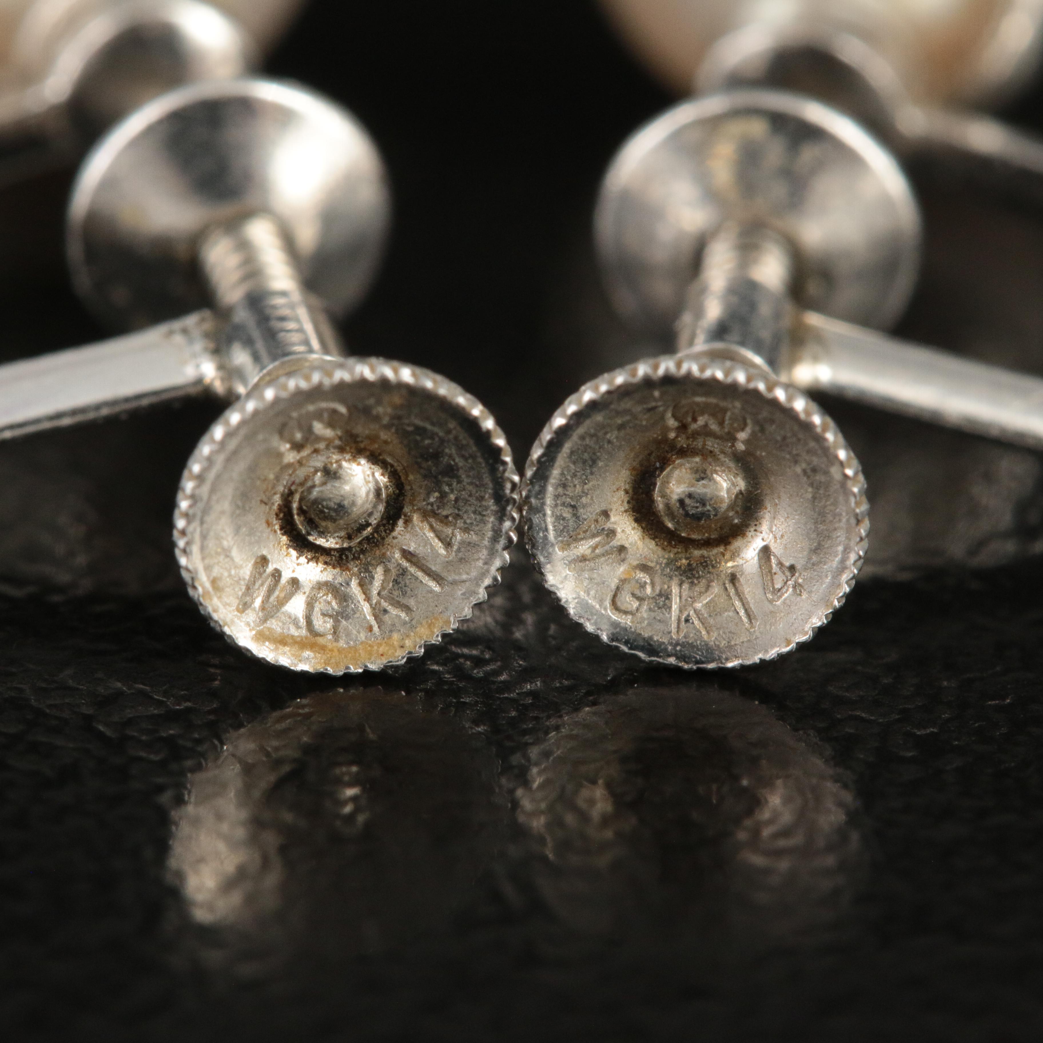 Vintage Mikimoto 14K Pearl Earrings