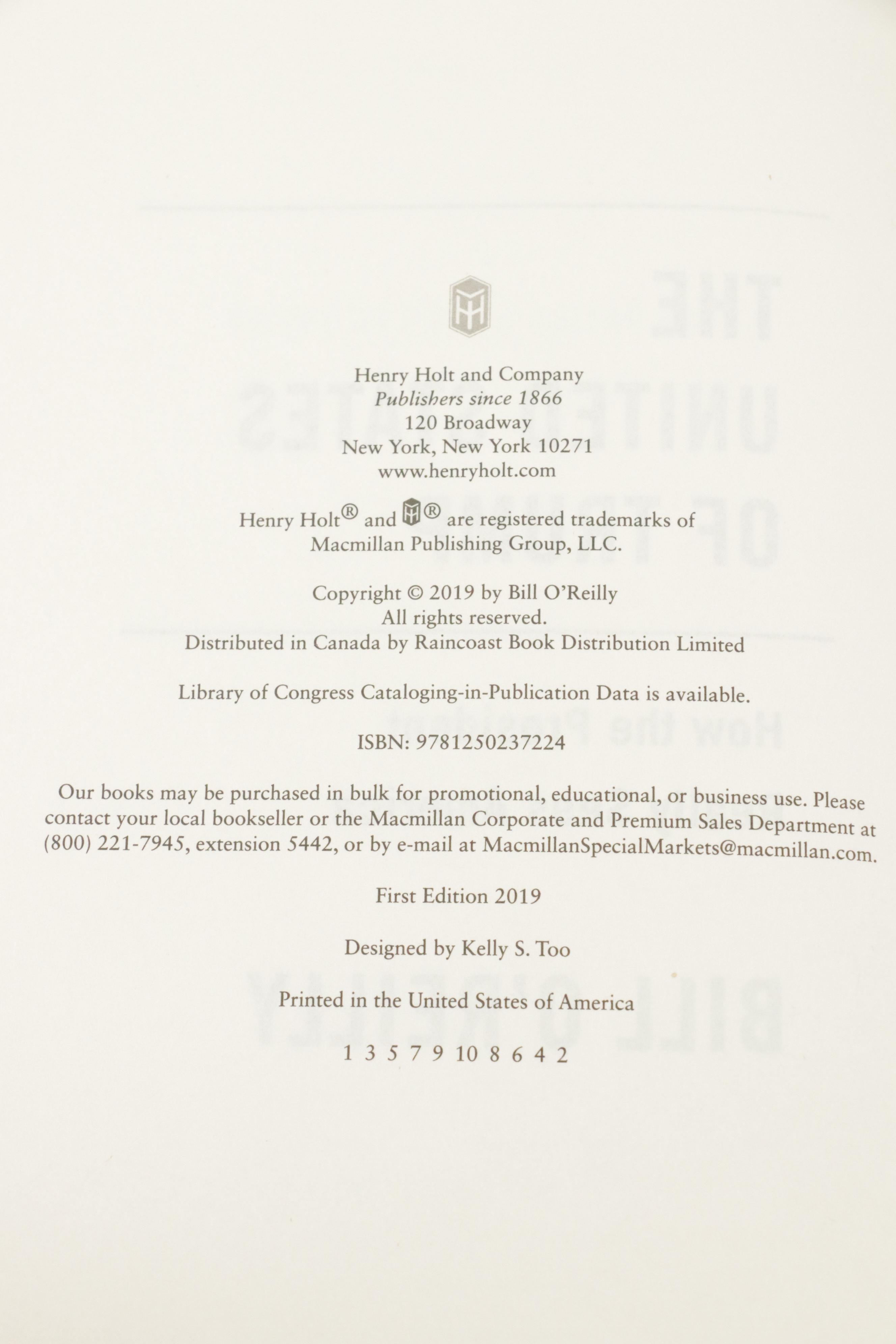 First Edition "Killing Patton" by Bill O'Reilly and More Books