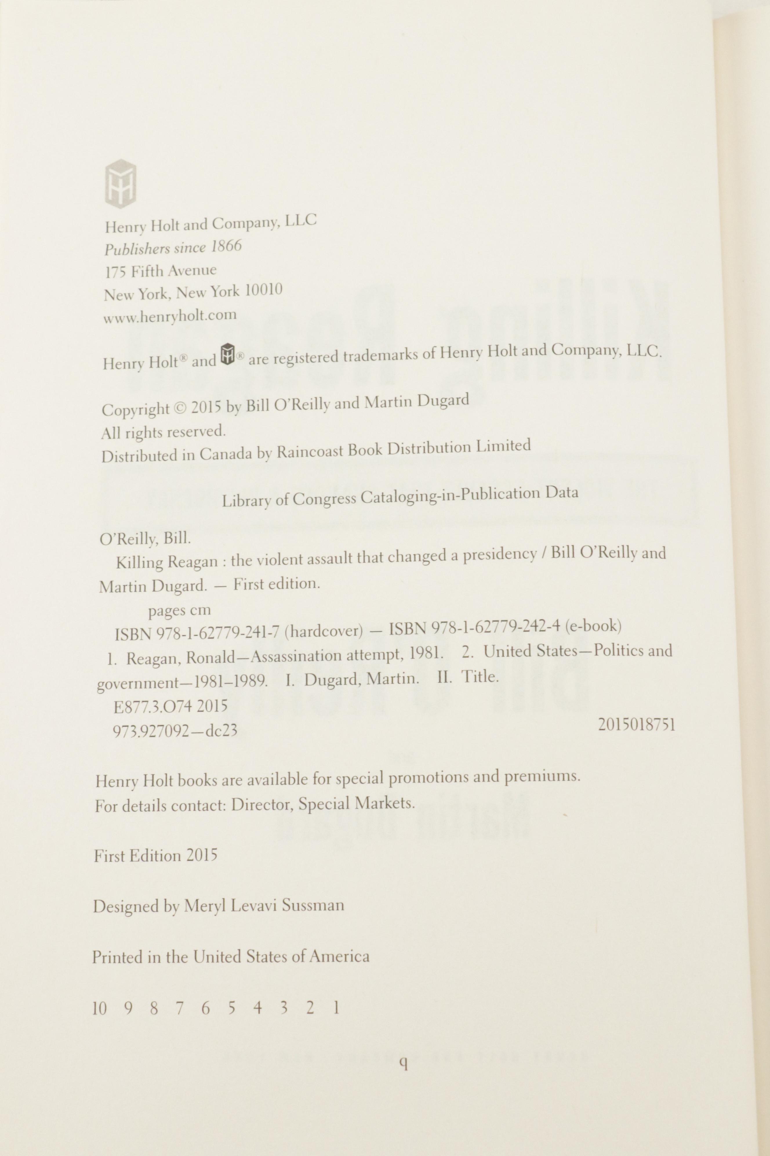 First Edition "Killing Patton" by Bill O'Reilly and More Books