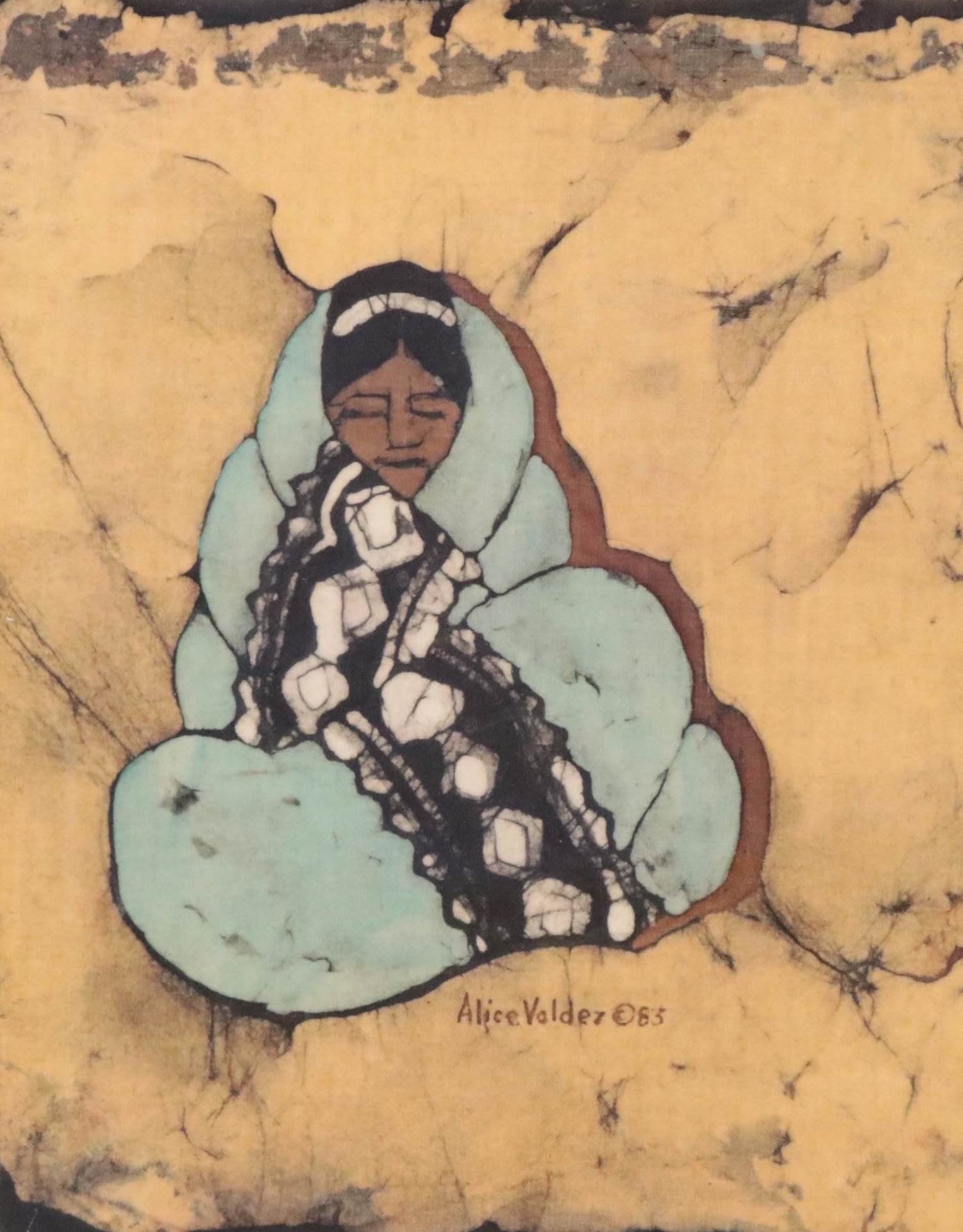 Alice Valdez Batik Portraits of Native American Women, 1983