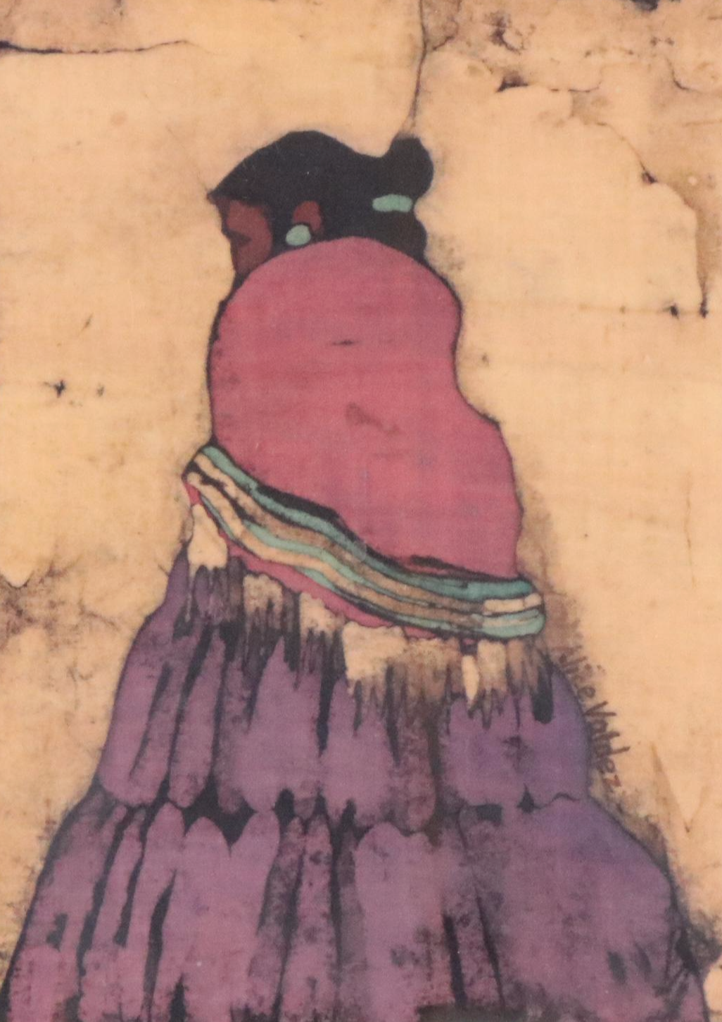 Alice Valdez Batik Portraits of Native American Women, 1983